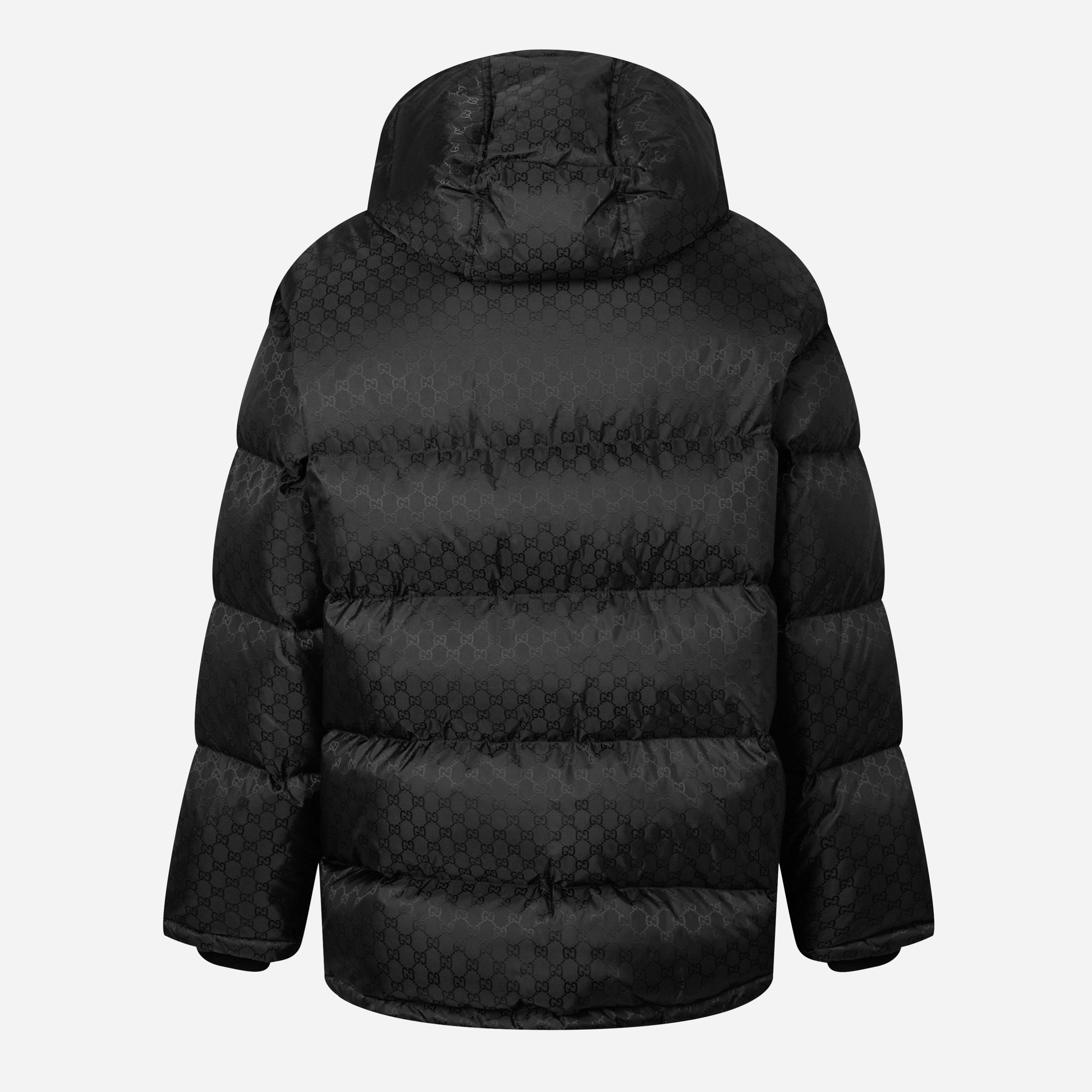 Gucci | GG Nylon Jacquard Web Jacket | Short Puffer Jackets