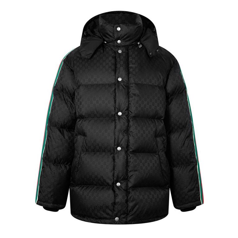 Gucci | Gg Nylon Jacquard Web Jacket | Short Puffer Jackets Gucci | Gg Nylon Jacquard Web Jacket | Short Puffer Jackets
