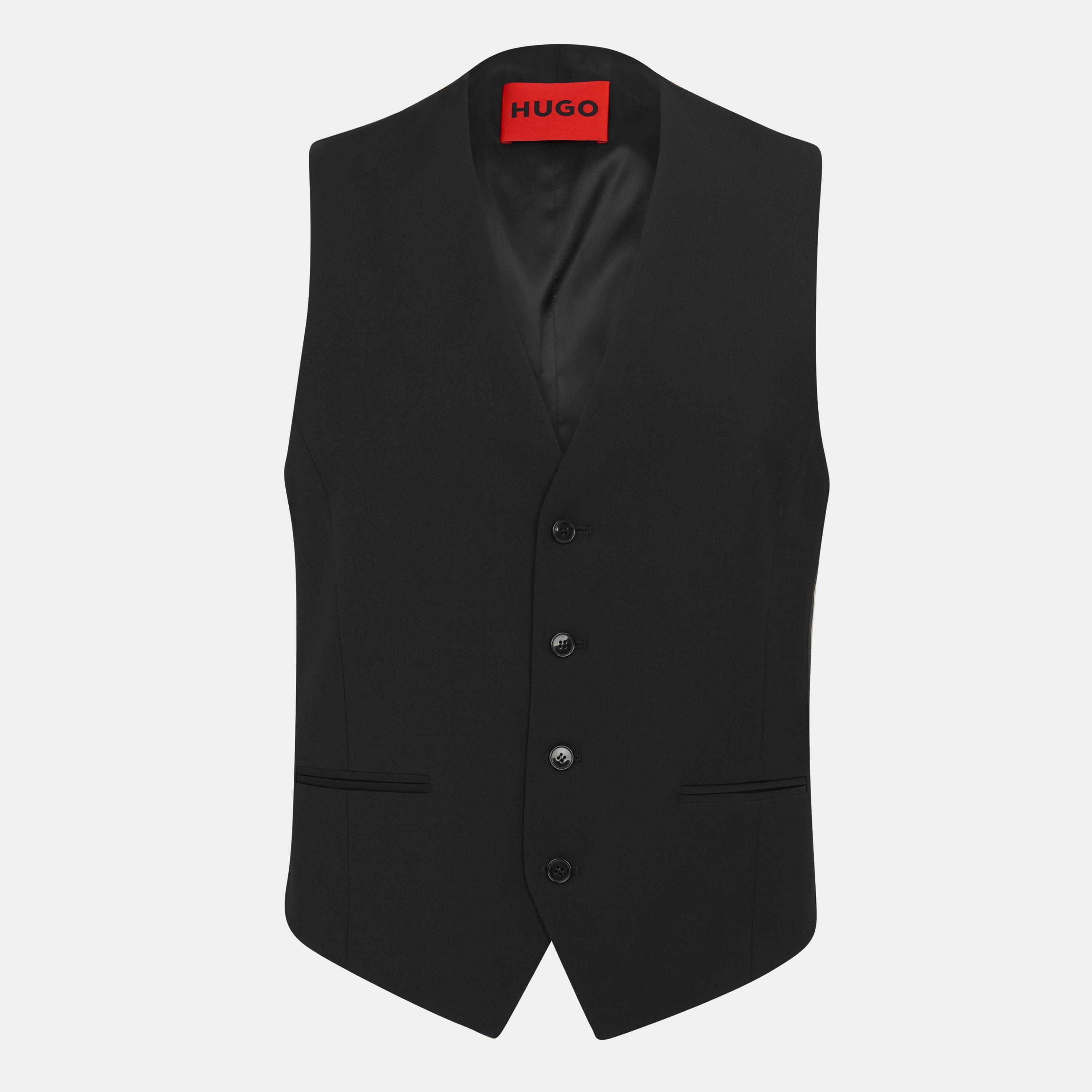Black 001 - Hugo - Men's Slim-fit Formal Waistcoat - 1