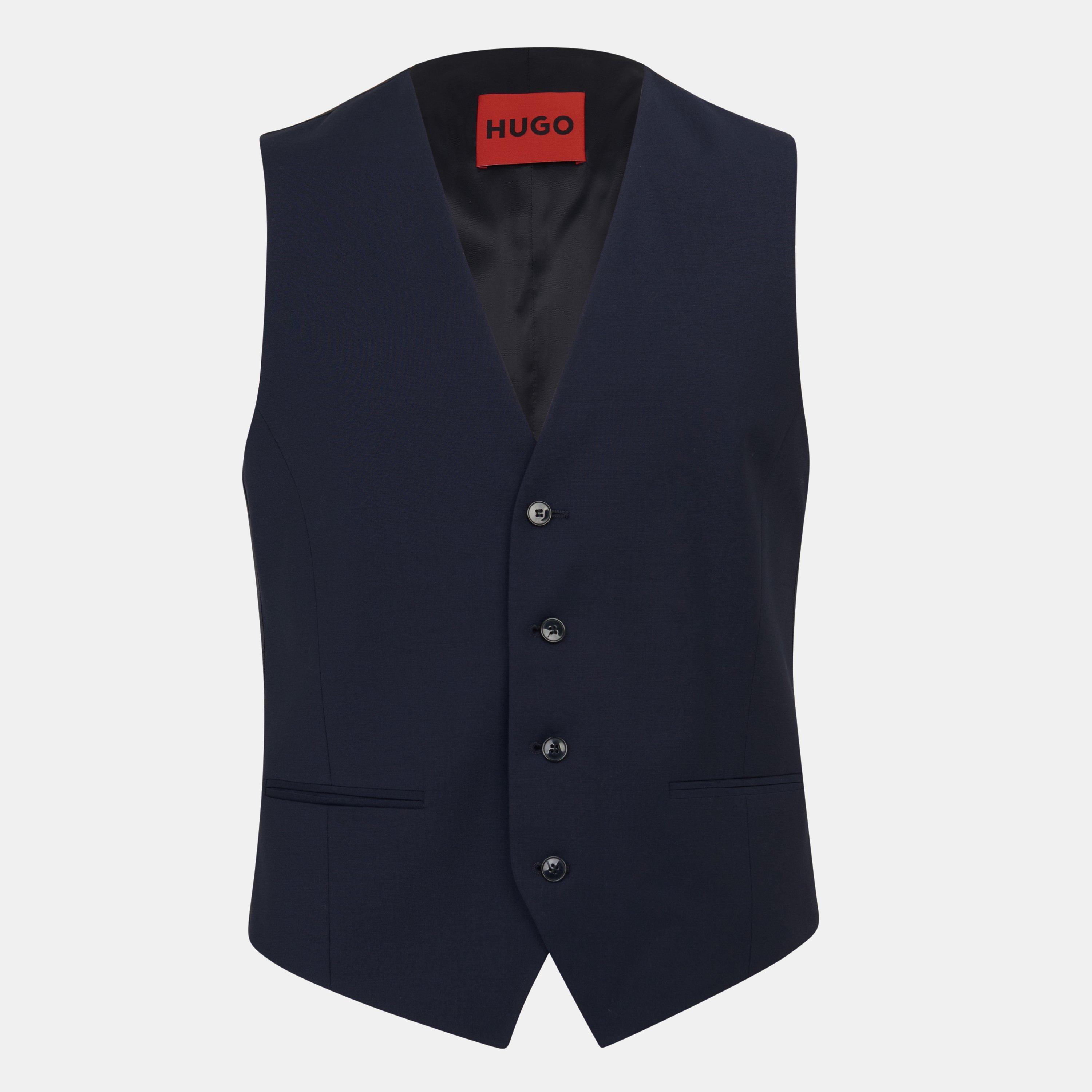 Hugo Men's Slim-Fit Formal Waistcoat - Dark Blue 405 - 44 R (54)