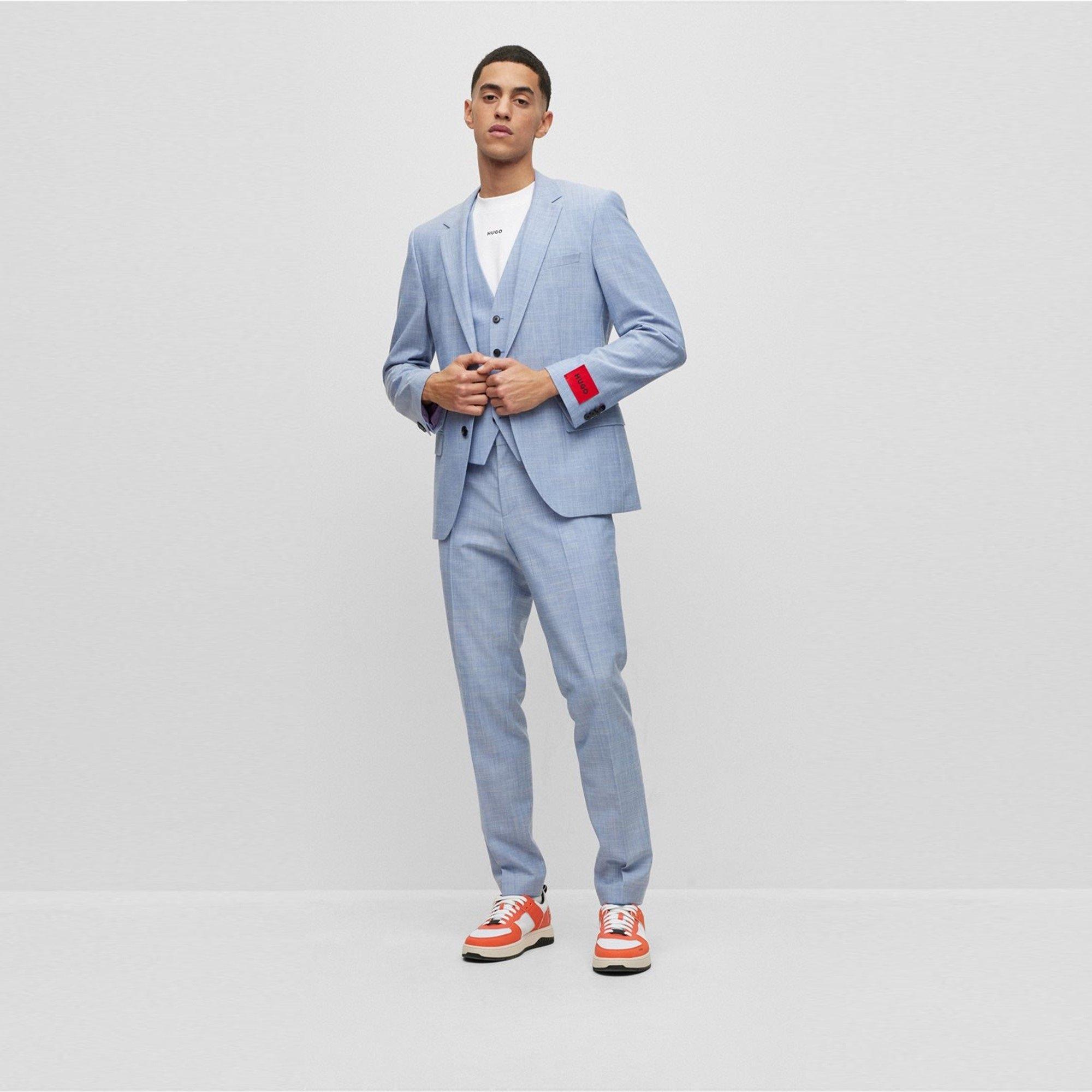 Medium Blue - Hugo - Men's Waistcoat - 5