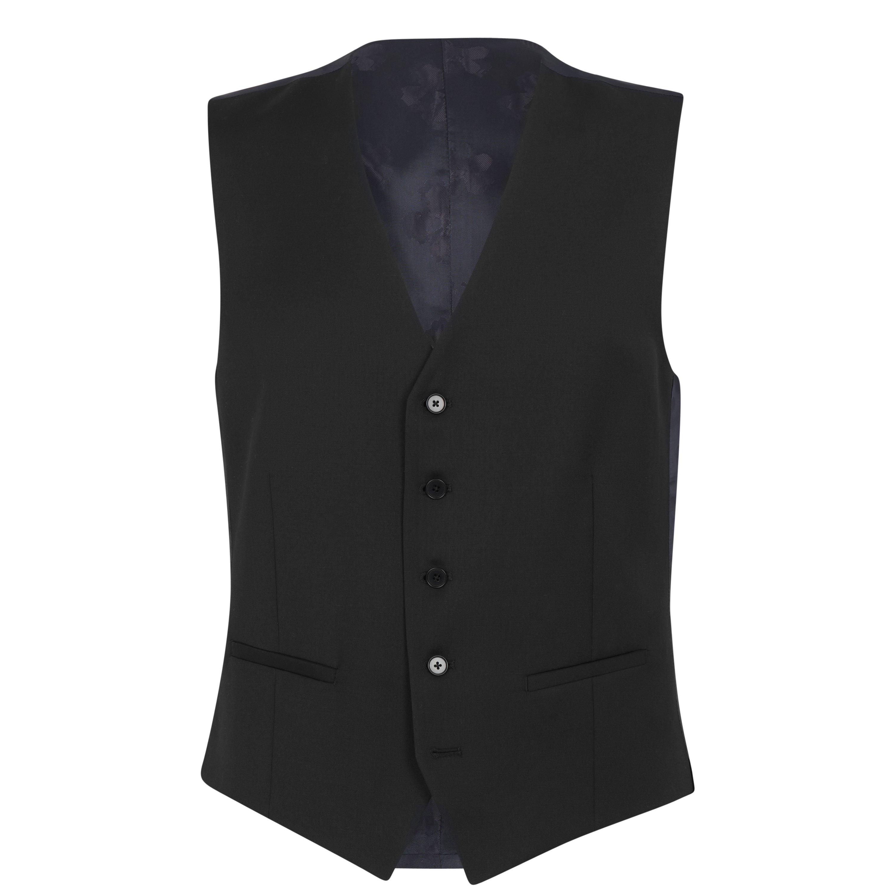 Ted Baker Men's Slim Fit Irvinws Waistcoat - Black - Dundee - 48 (58)
