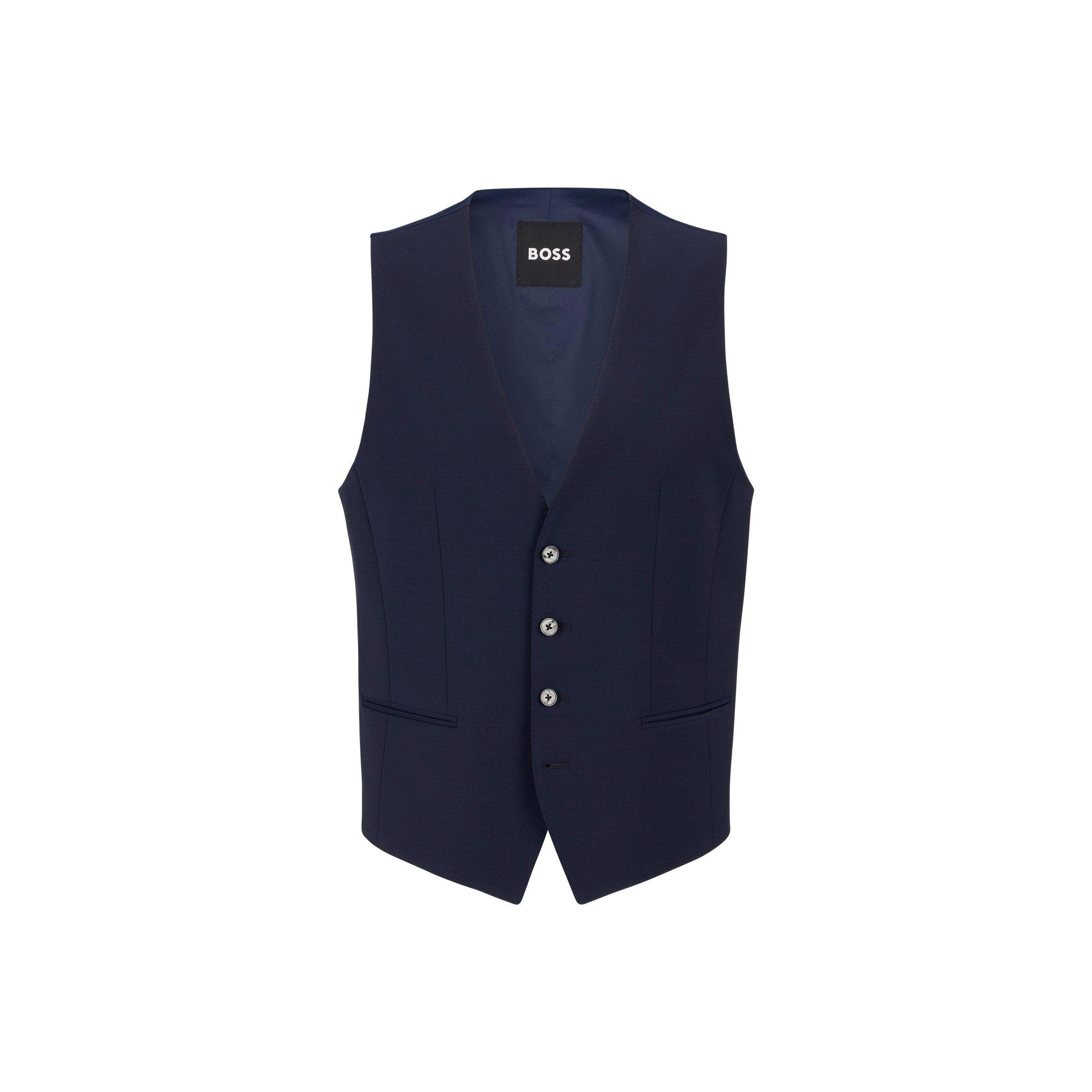 Boss Men's Hbb Jasper Slim-Fit Waistcoat - Navy 405 - 52