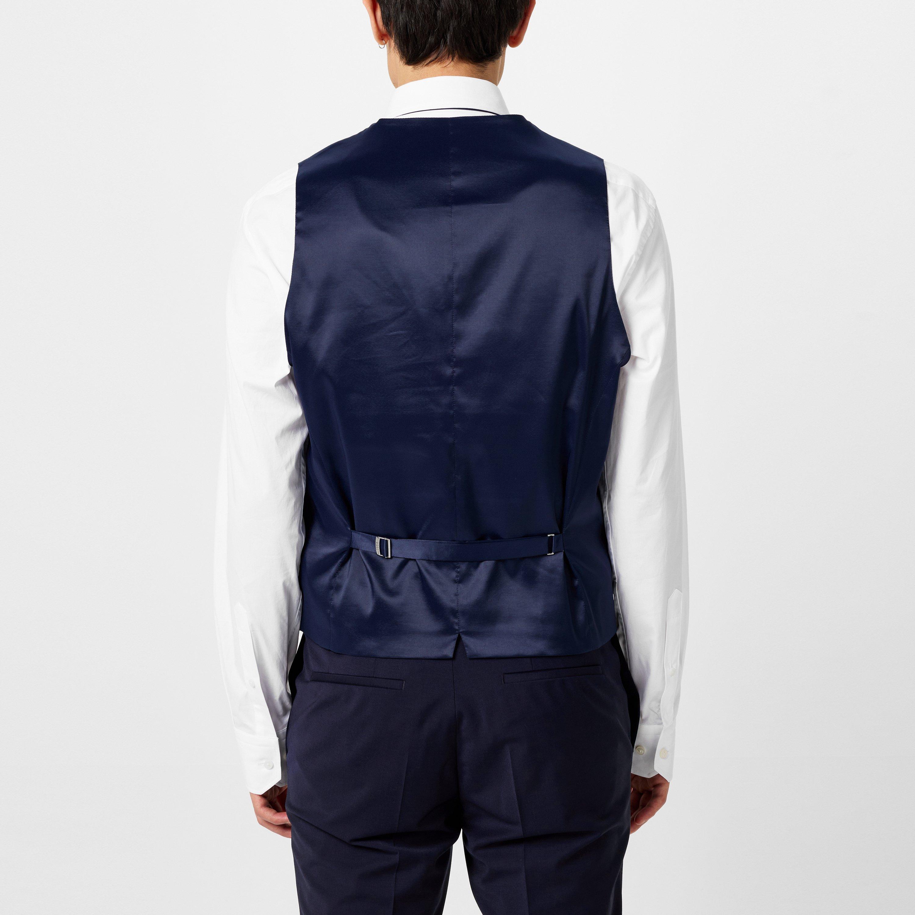 Navy 405 - Boss - Men's HBB Jasper Slim-fit Waistcoat - 4