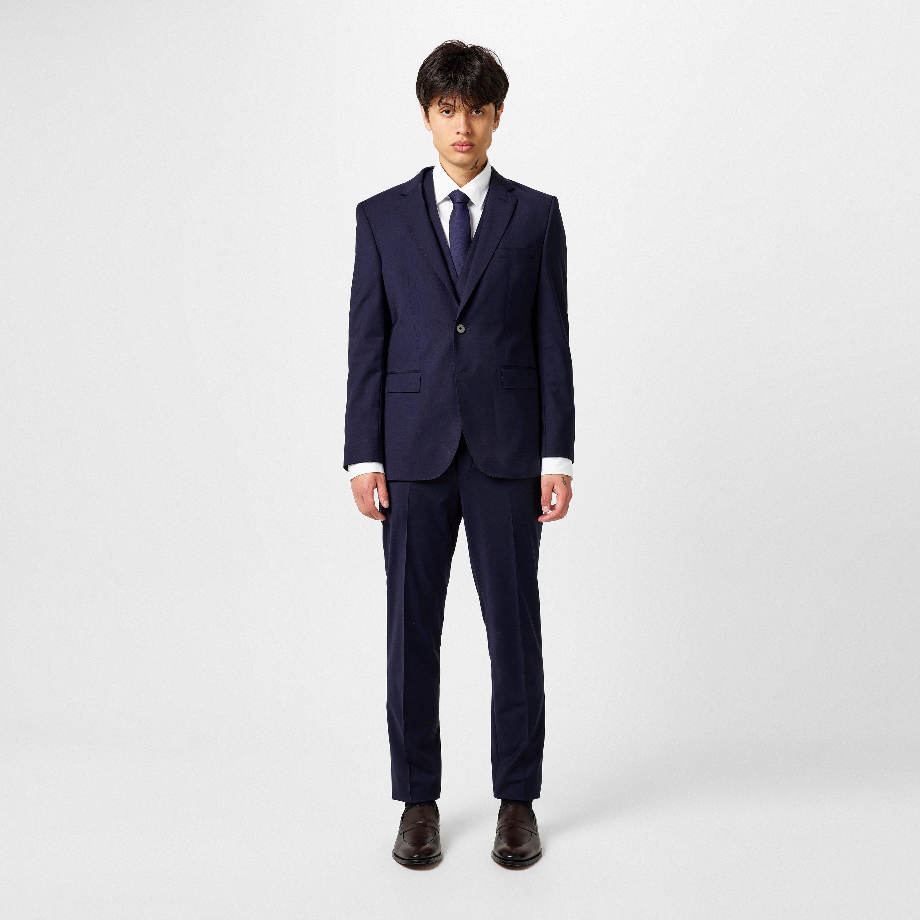 Navy 405 - Boss - Men's HBB Jasper Slim-fit Waistcoat - 5