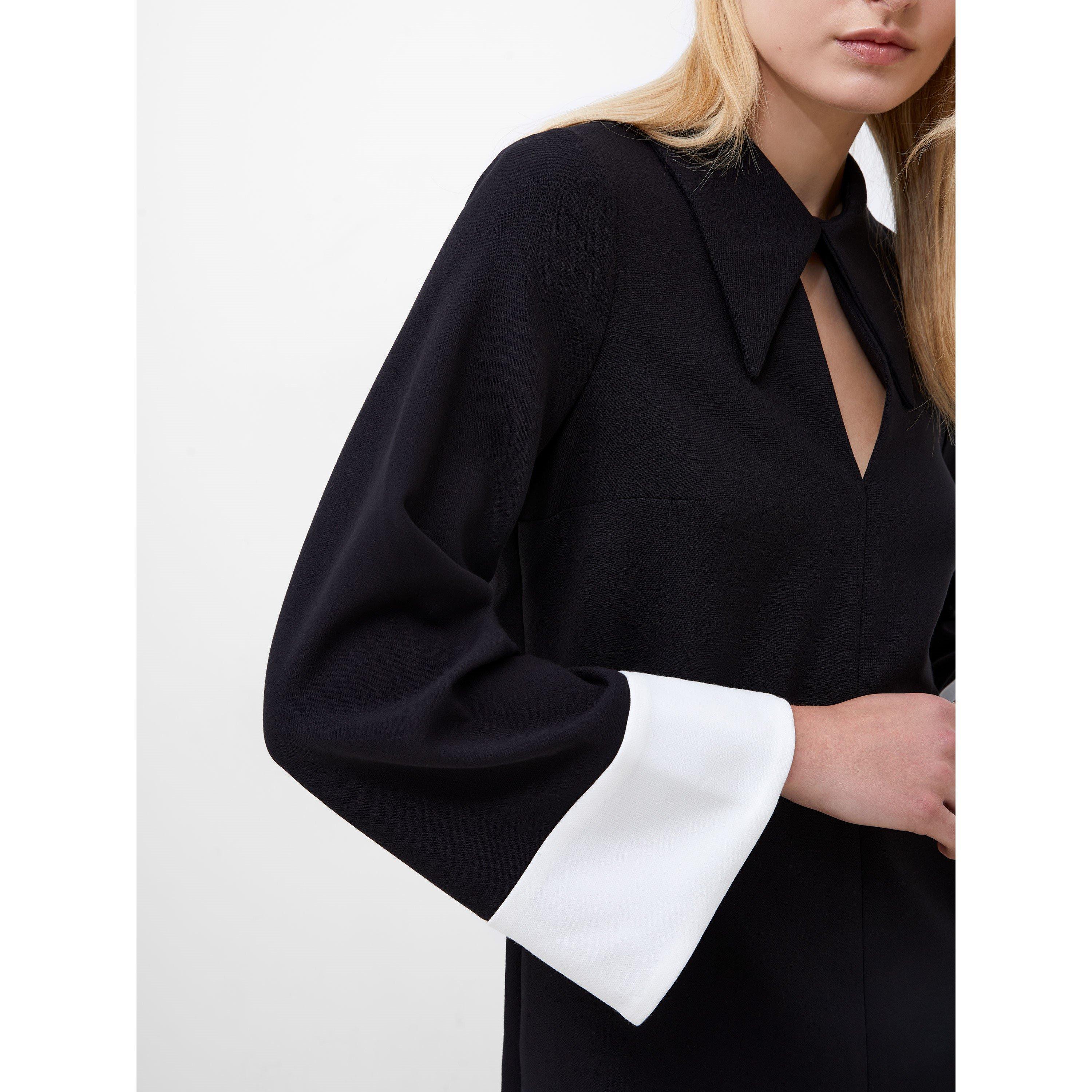 Blackout - French Connection - Women's Whisper Folded Cuff Mini Shift Dress - 3