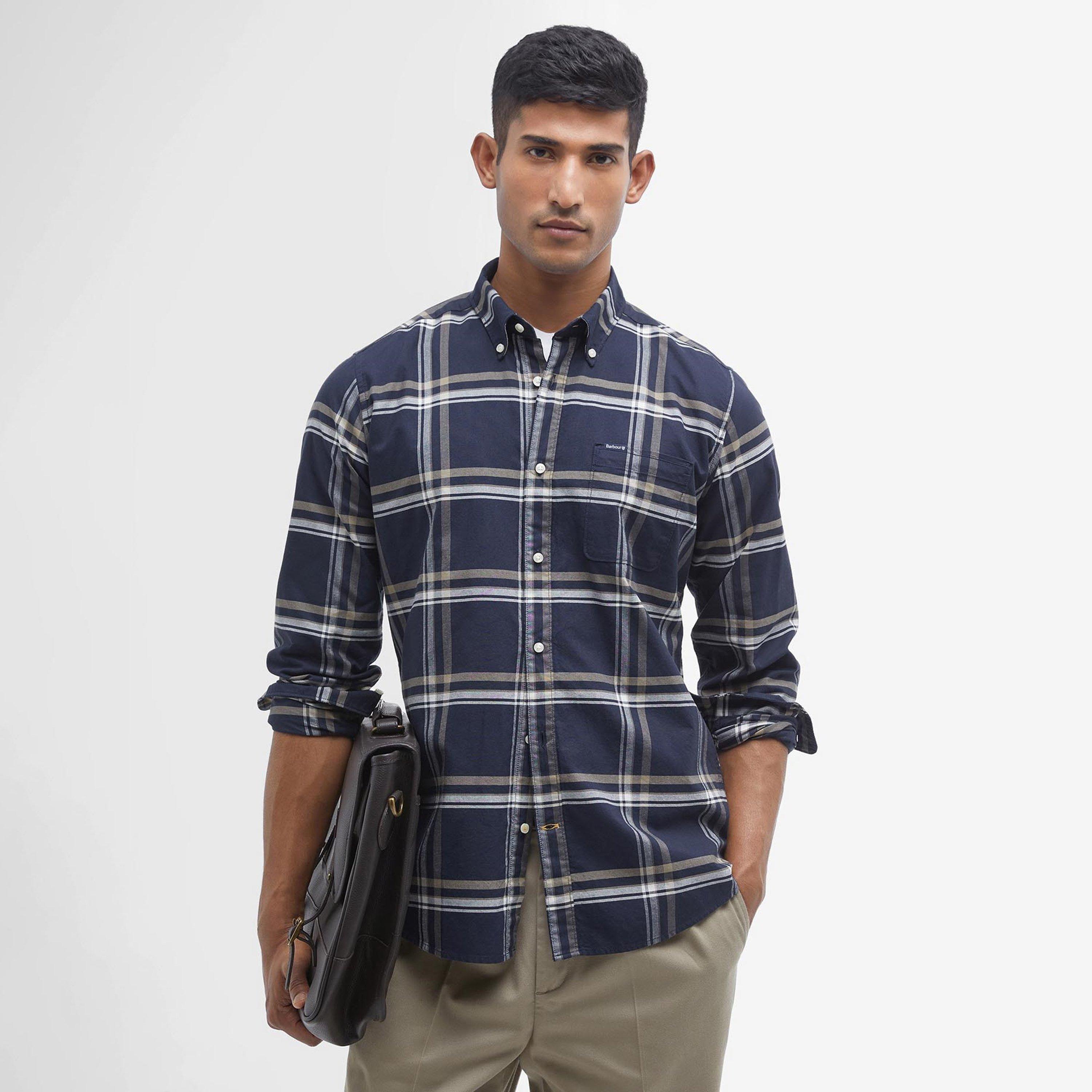 Navy NY91 - Barbour - Nethertown Tailored Long Sleeve Shirt - 2