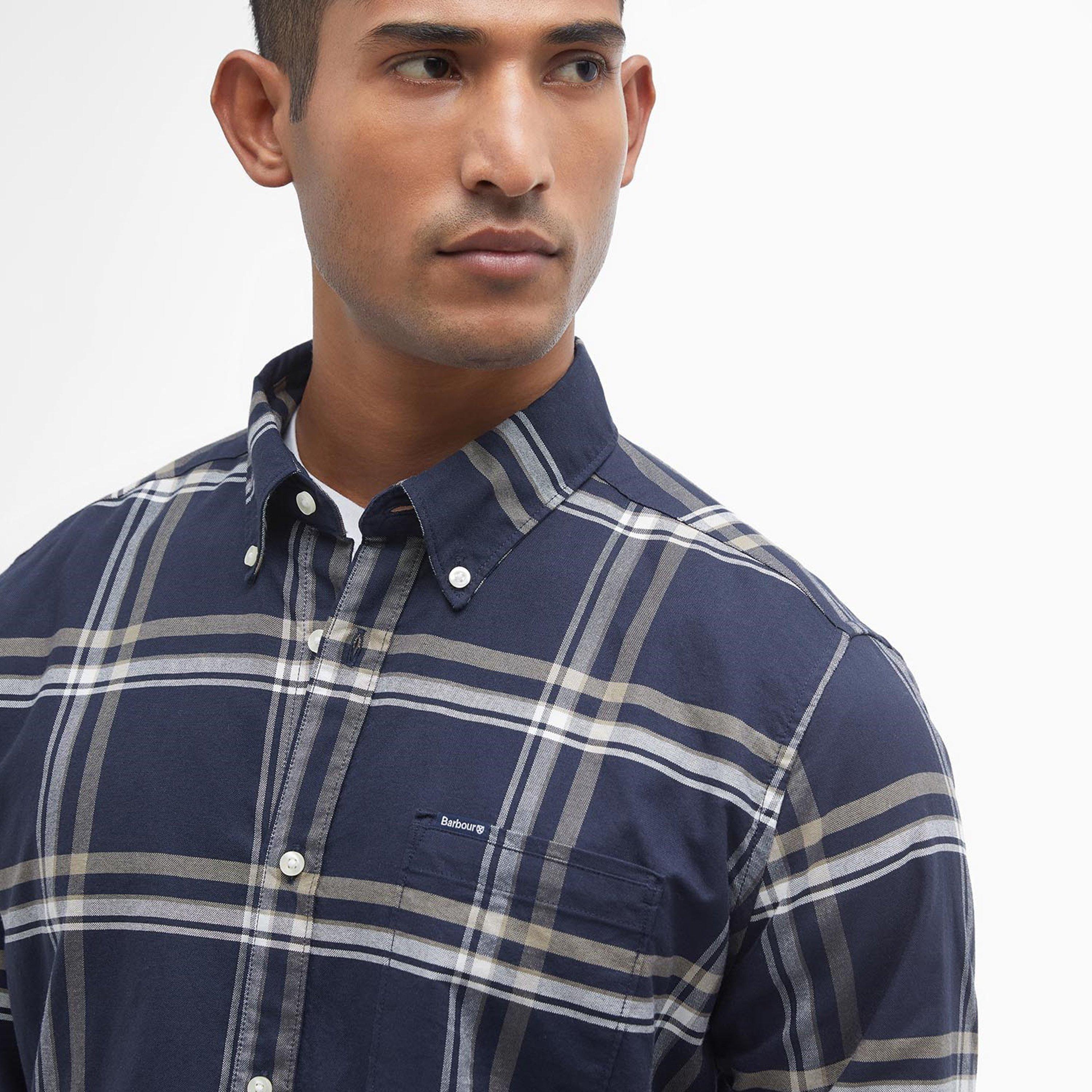 Navy NY91 - Barbour - Nethertown Tailored Long Sleeve Shirt - 4