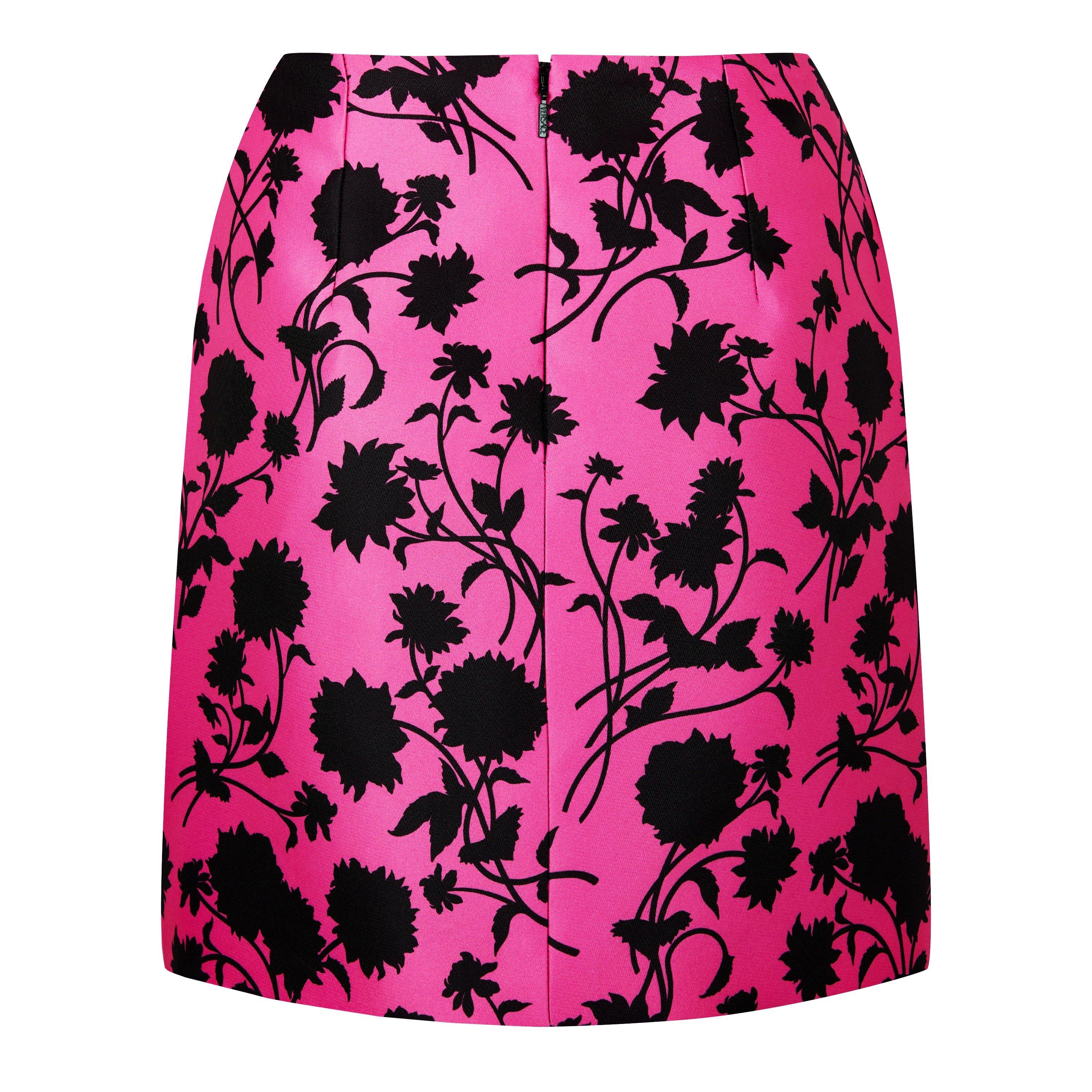 Lly/ Blck 5P900 - Versace - Women's Floral Print Mini Skirt - 5