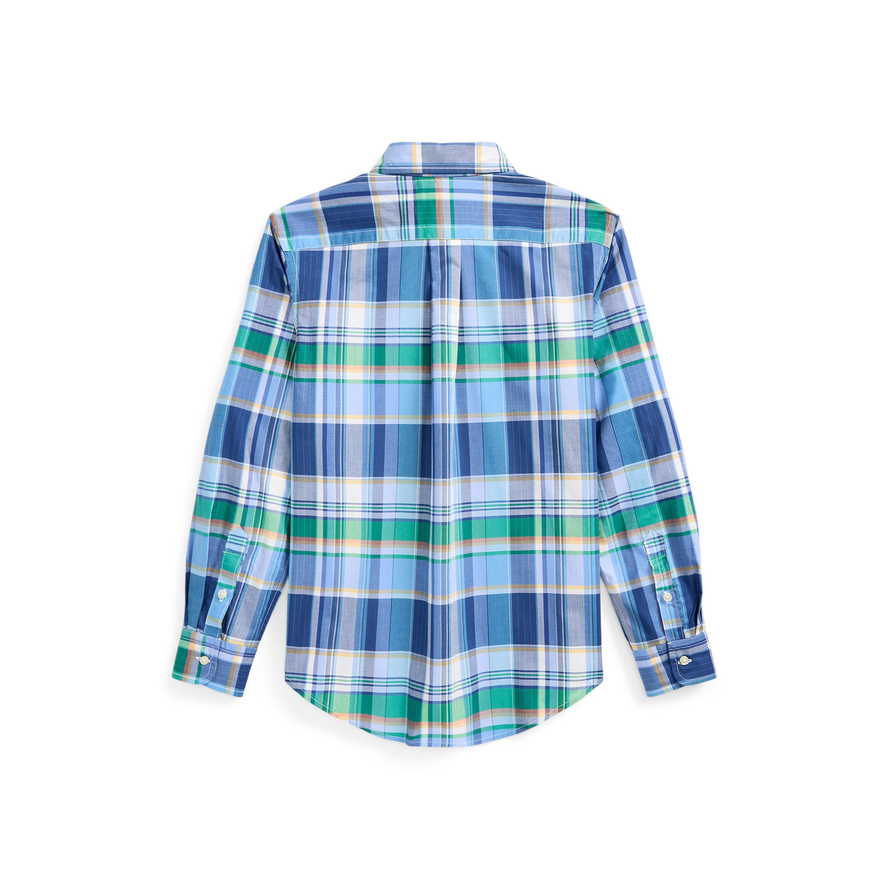 Blue Green - Polo Ralph Lauren - Plaid Poplin Shirt - 2