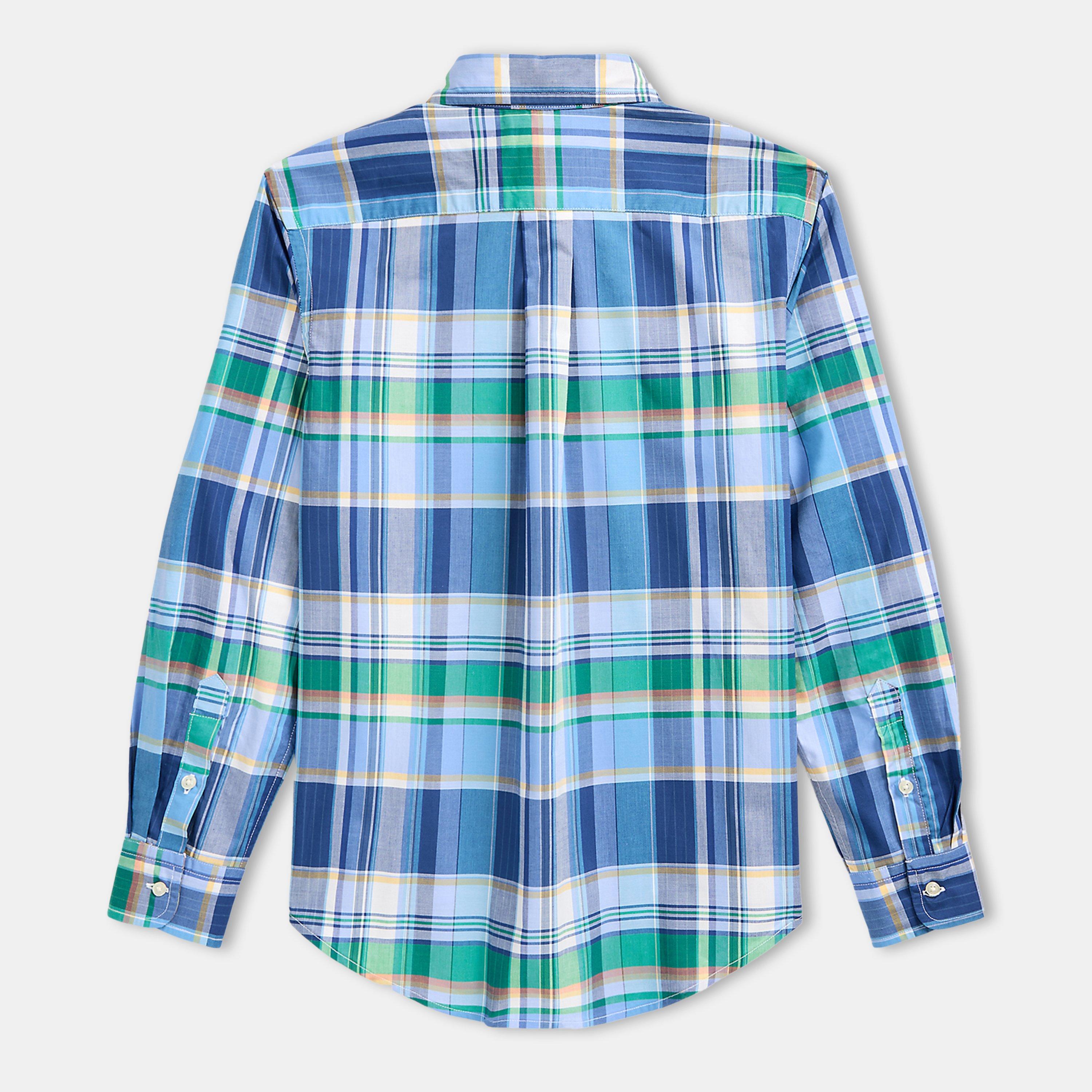 Blue Green - Polo Ralph Lauren - Plaid Poplin Shirt - 2