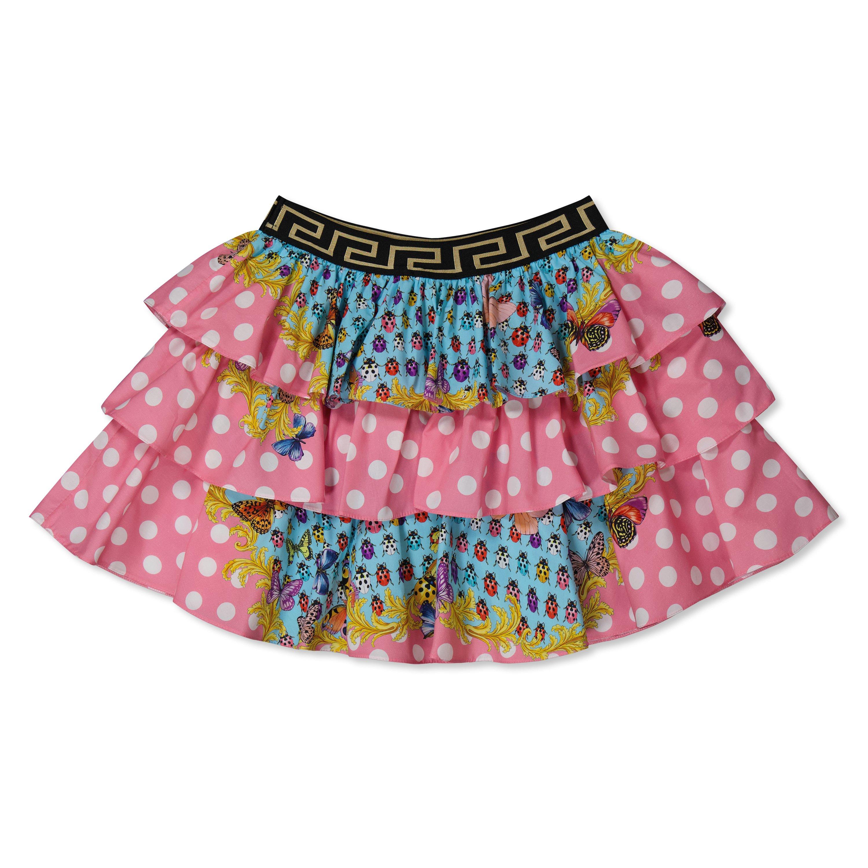 Pnk/ Blue 5X280 - Versace - Kids' Vacanza Mini Skirt - 2