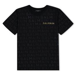 Balmain Tonal Logo T Shirt Juniors