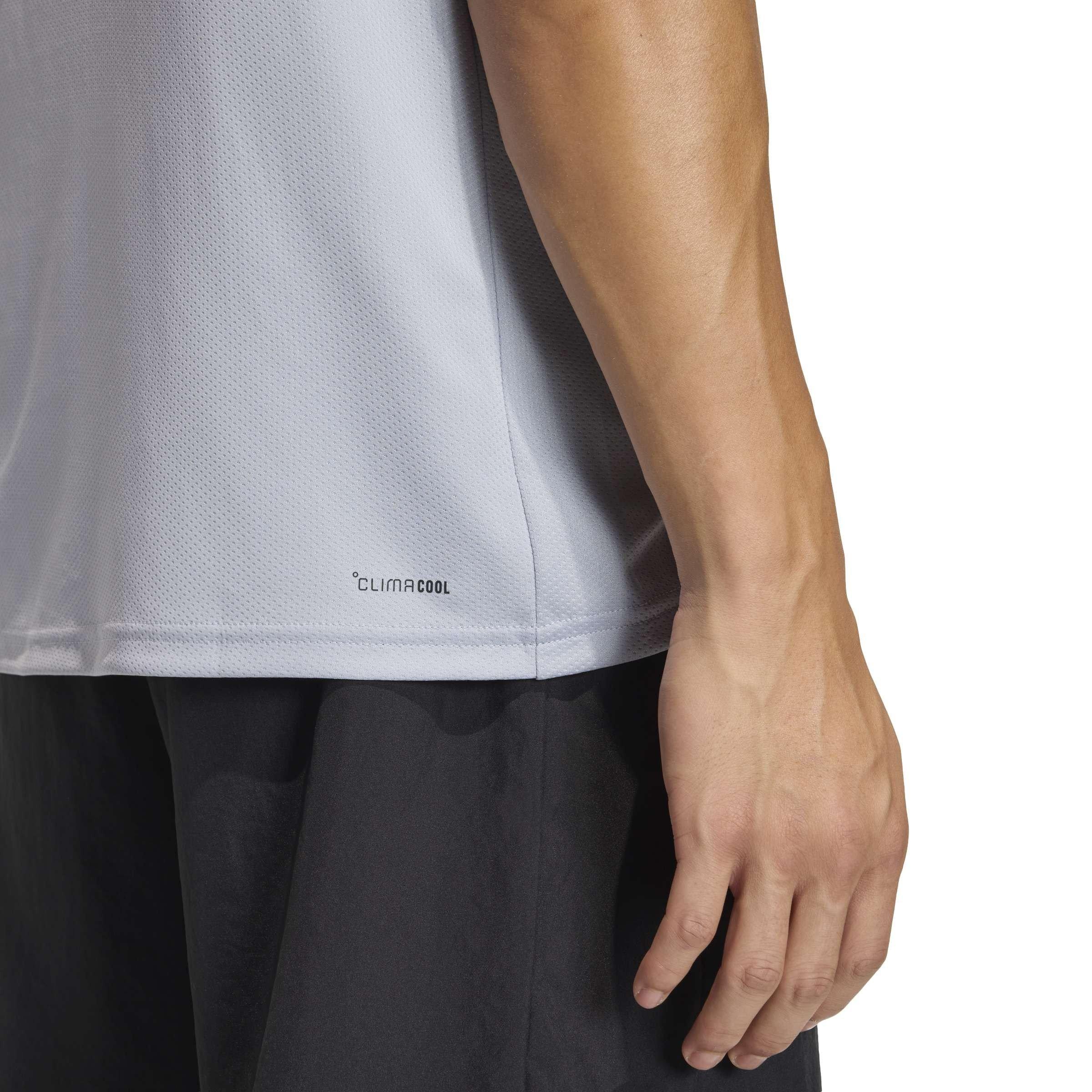 Grey - adidas - Training Essentials Base T Shirt Mens - 5