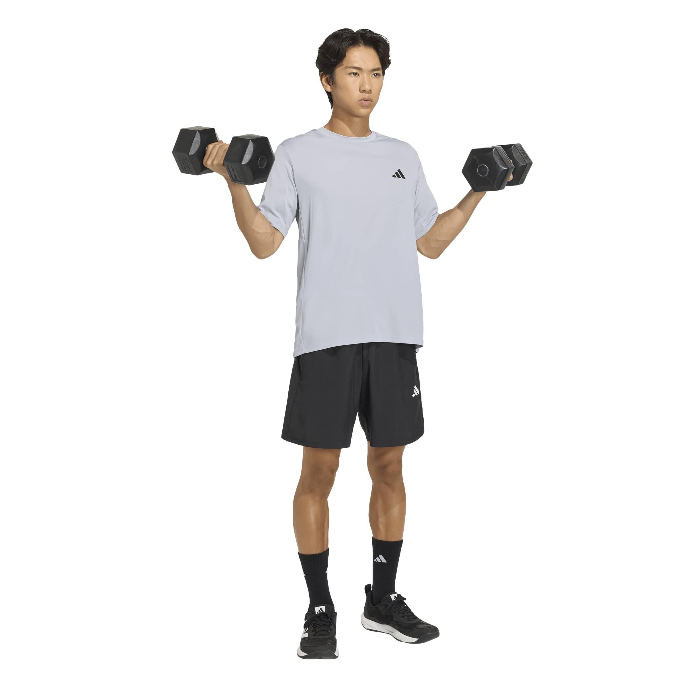 Grey - adidas - Training Essentials Base T Shirt Mens - 6