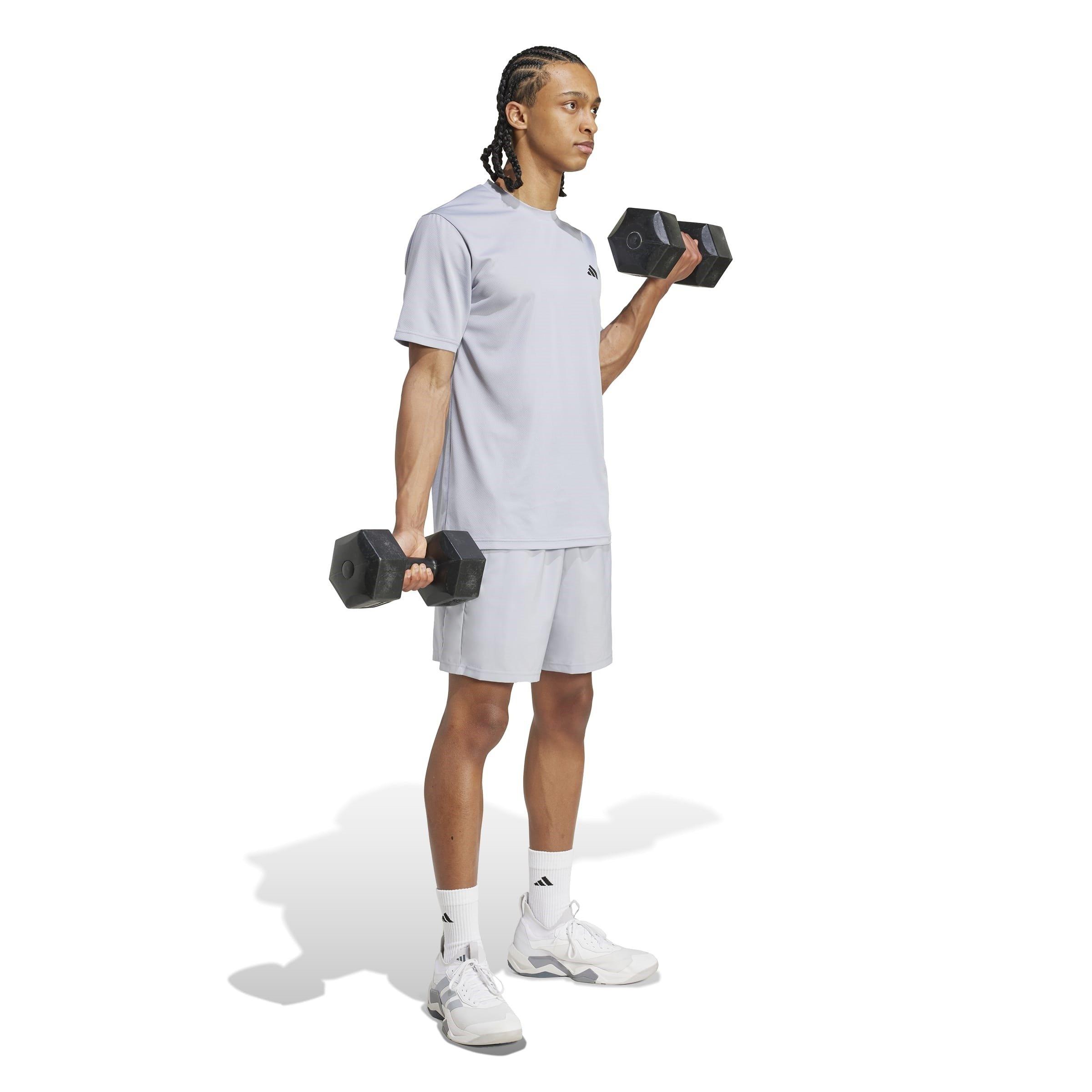 Halo Silver/Blk - adidas - Training Essentials Base T Shirt Mens - 6