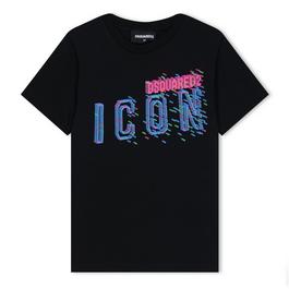 DSquared2 Pixel Icon Logo T-Shirt Juniors