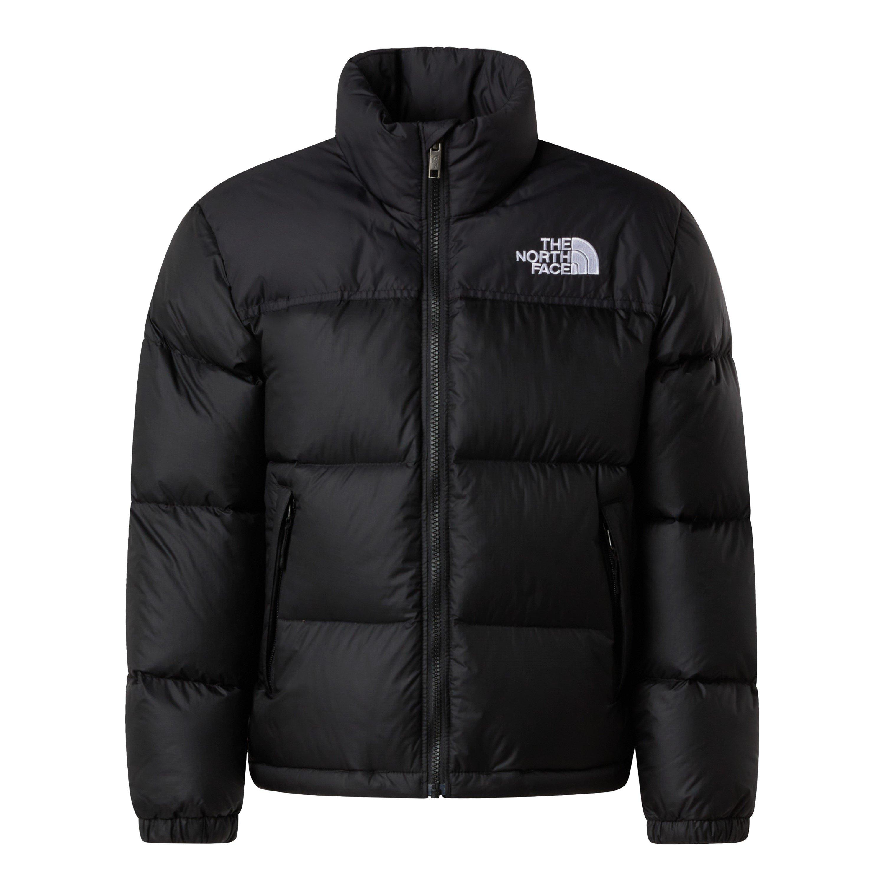 The North Face Kids 1996 Nuptse Windproof 700-Fill Down Concealed Hood Short Puffer Jacket - TNF Black - Size 13Yrs (XL)