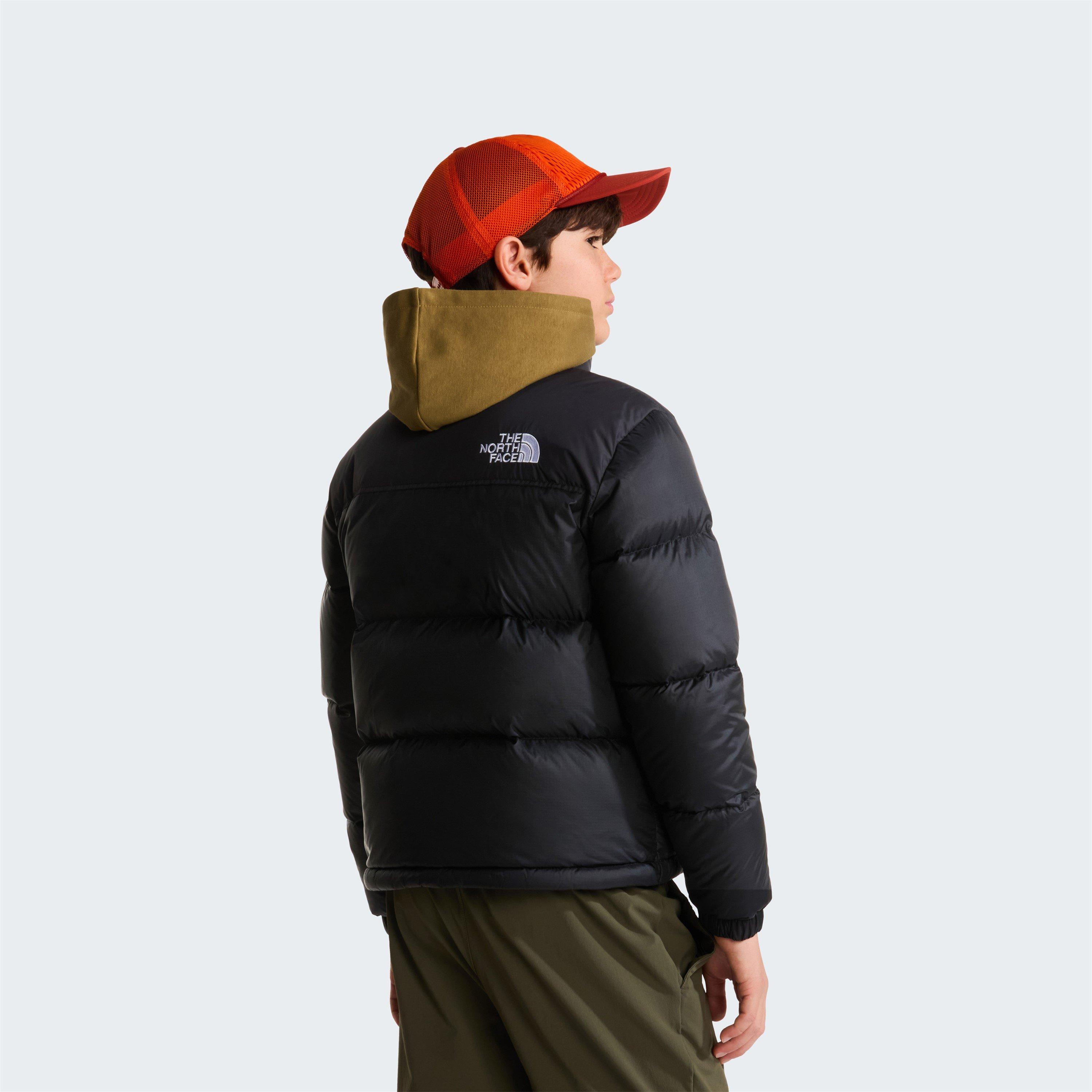 TNF Black - The North Face - Kids 1996 Nuptse Windproof 700-Fill Down Concealed Hood Short Puffer Jacket - 5