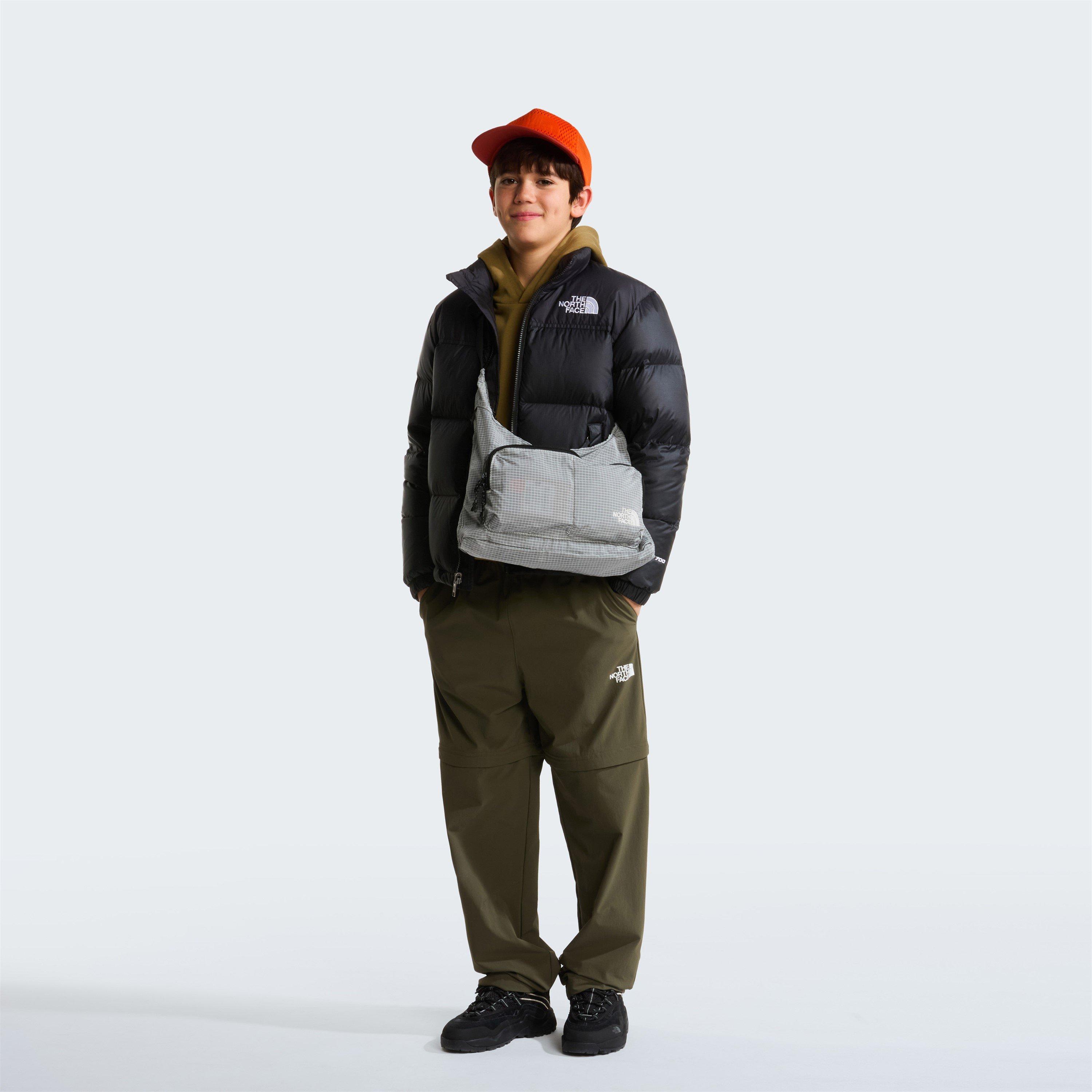 TNF Black - The North Face - Kids 1996 Nuptse Windproof 700-Fill Down Concealed Hood Short Puffer Jacket - 6