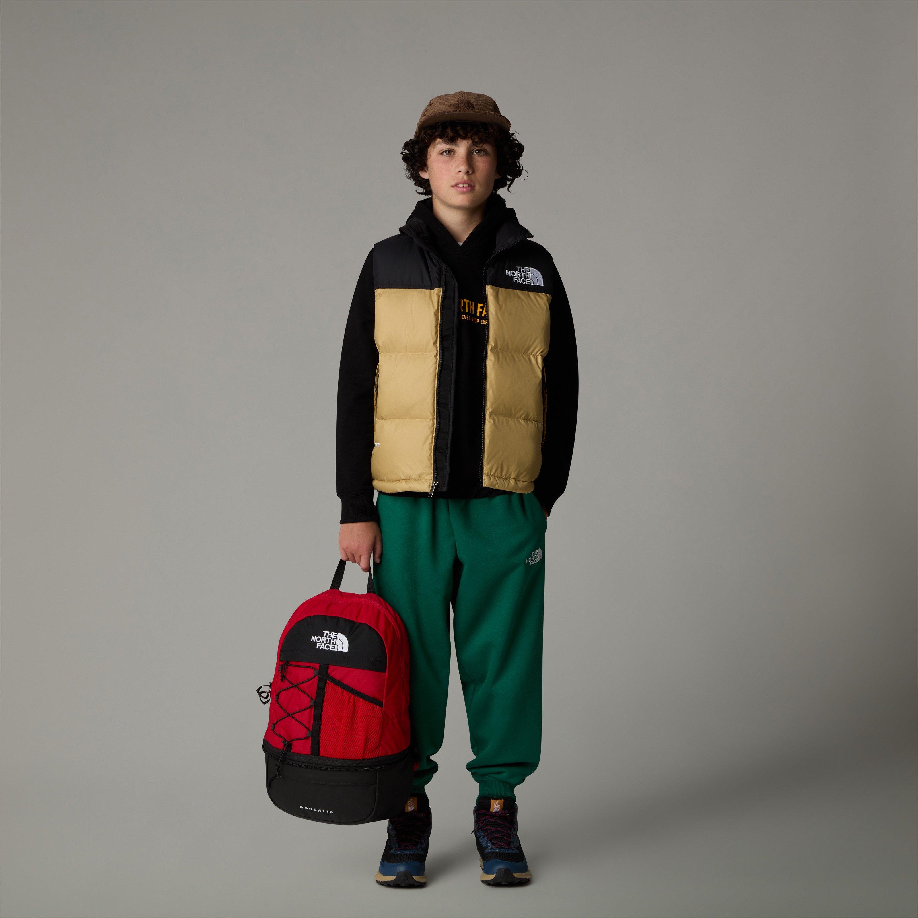 Khaki Stone LK5 - The North Face - Kids' Nuptse Goose Down Windproof Concealed Hood Gilet - 4