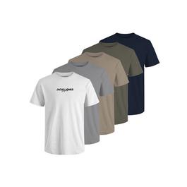 Jack and Jones 5-Pack Short Sleeve T-Shirt Mens