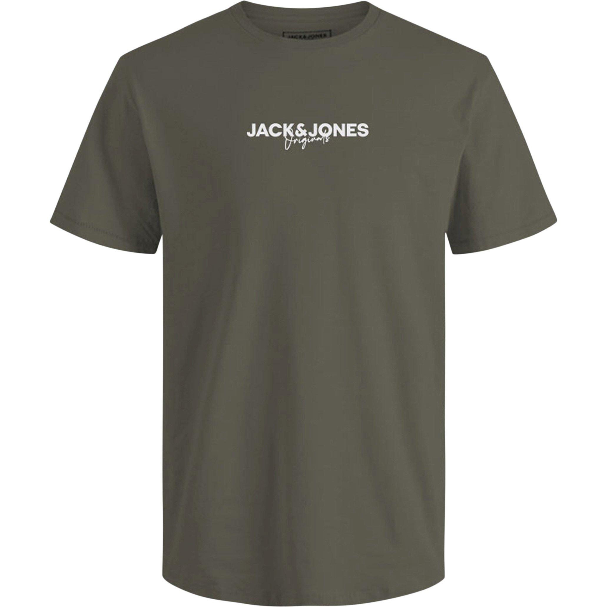 Wt/Gy/Nv/Ol/Bg - Jack and Jones - 5-Pack Short Sleeve T-Shirt Mens - 3