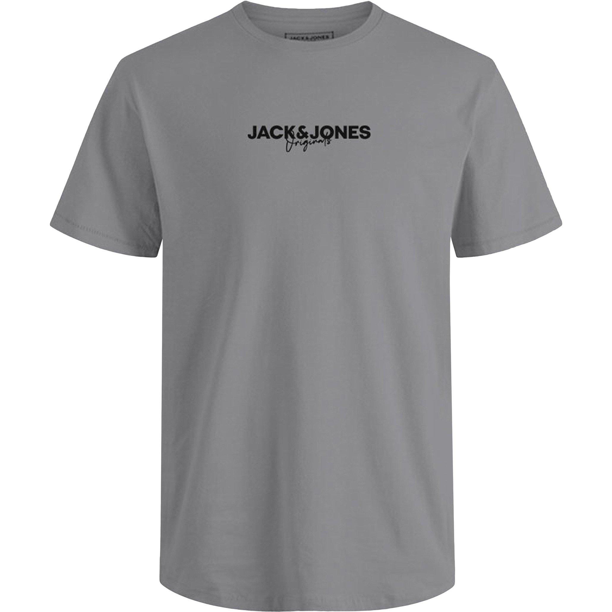 Wt/Gy/Nv/Ol/Bg - Jack and Jones - 5-Pack Short Sleeve T-Shirt Mens - 4