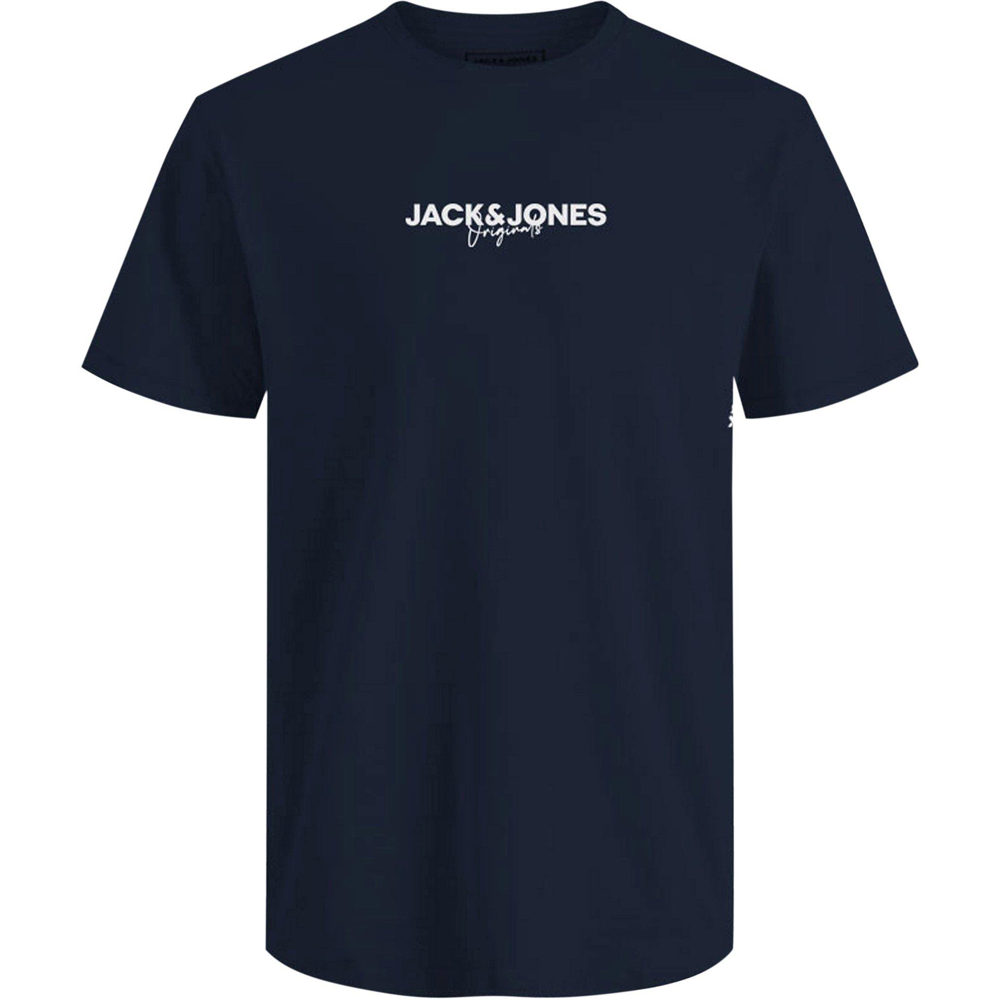 Wt/Gy/Nv/Ol/Bg - Jack and Jones - 5-Pack Short Sleeve T-Shirt Mens - 5