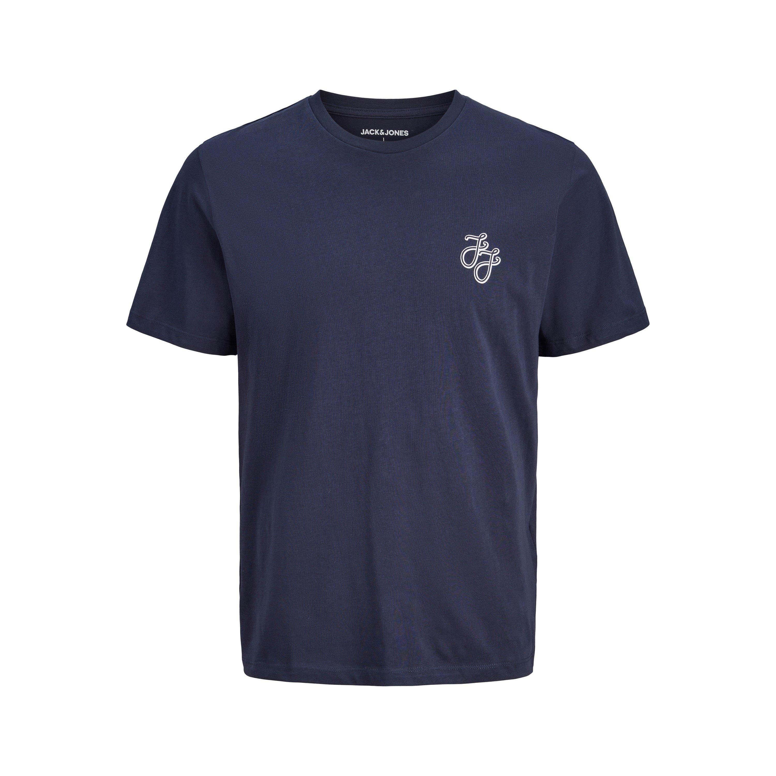 Wh/Nv/Bk/Ol/Gry - Jack and Jones - 5-Pack Short Sleeve T-Shirt Mens - 6