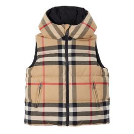 Burberry Reversible Check Puffer Gilet Junior