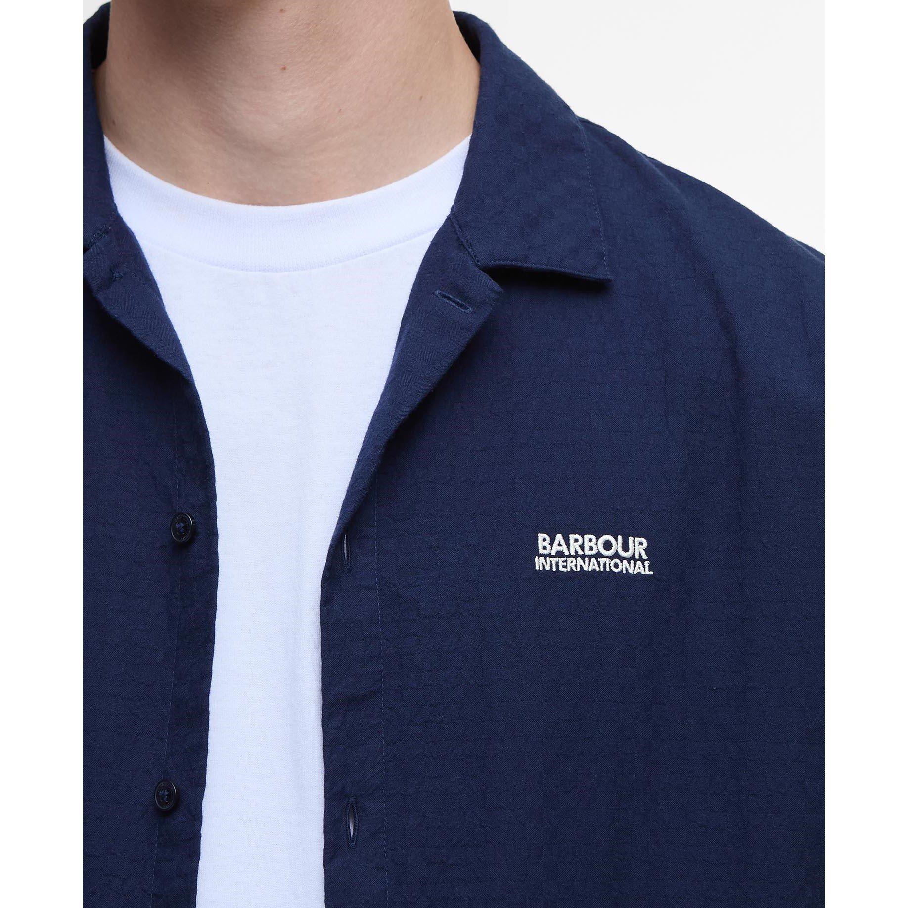 Mnght Blue BU58 - Barbour International - Twill Short Sleeve Shirt - 5