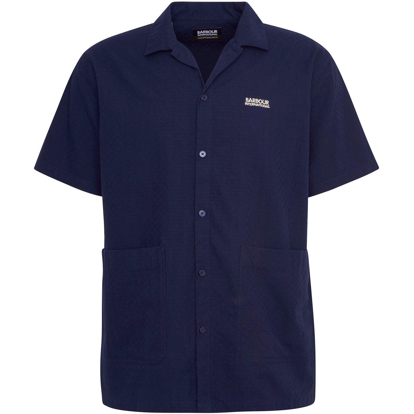 Mnght Blue BU58 - Barbour International - Twill Short Sleeve Shirt - 6