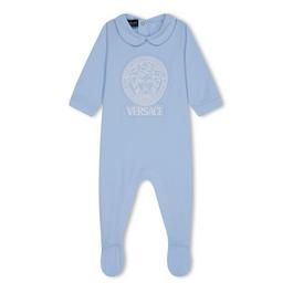 Versace Embroidered Medusa Baby Grow Babies