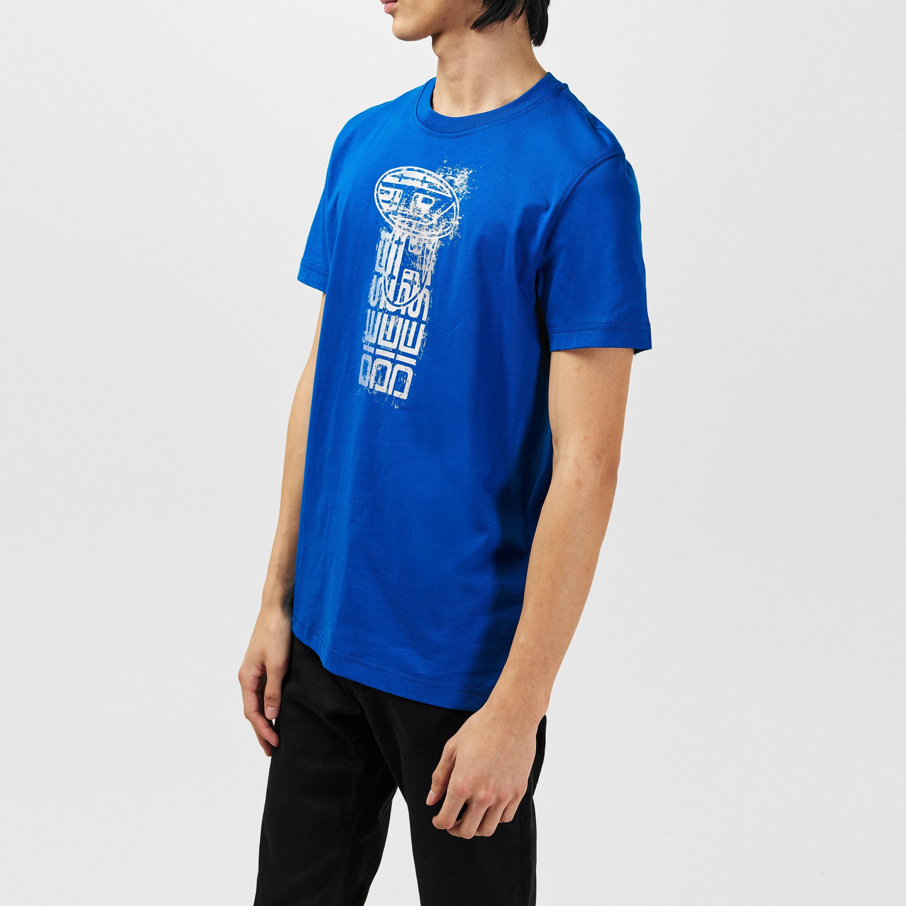 Blauw 8II - Diesel - Men's Diegor Print Regular Fit T-Shirt - 2
