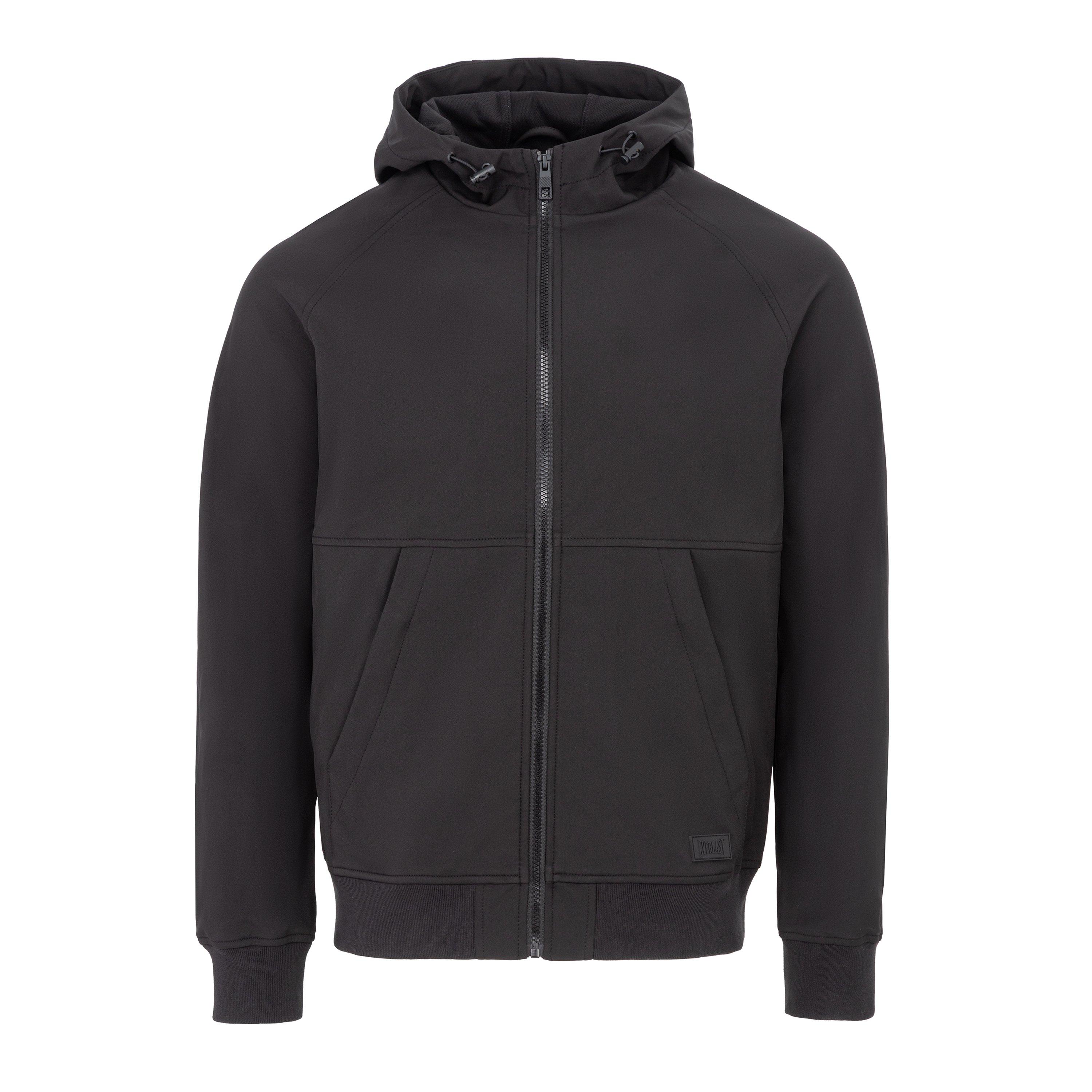 Black - Everlast - Mens Everlast Weather-Resistant Hooded Long Sleeve Varsity Jacket - 1