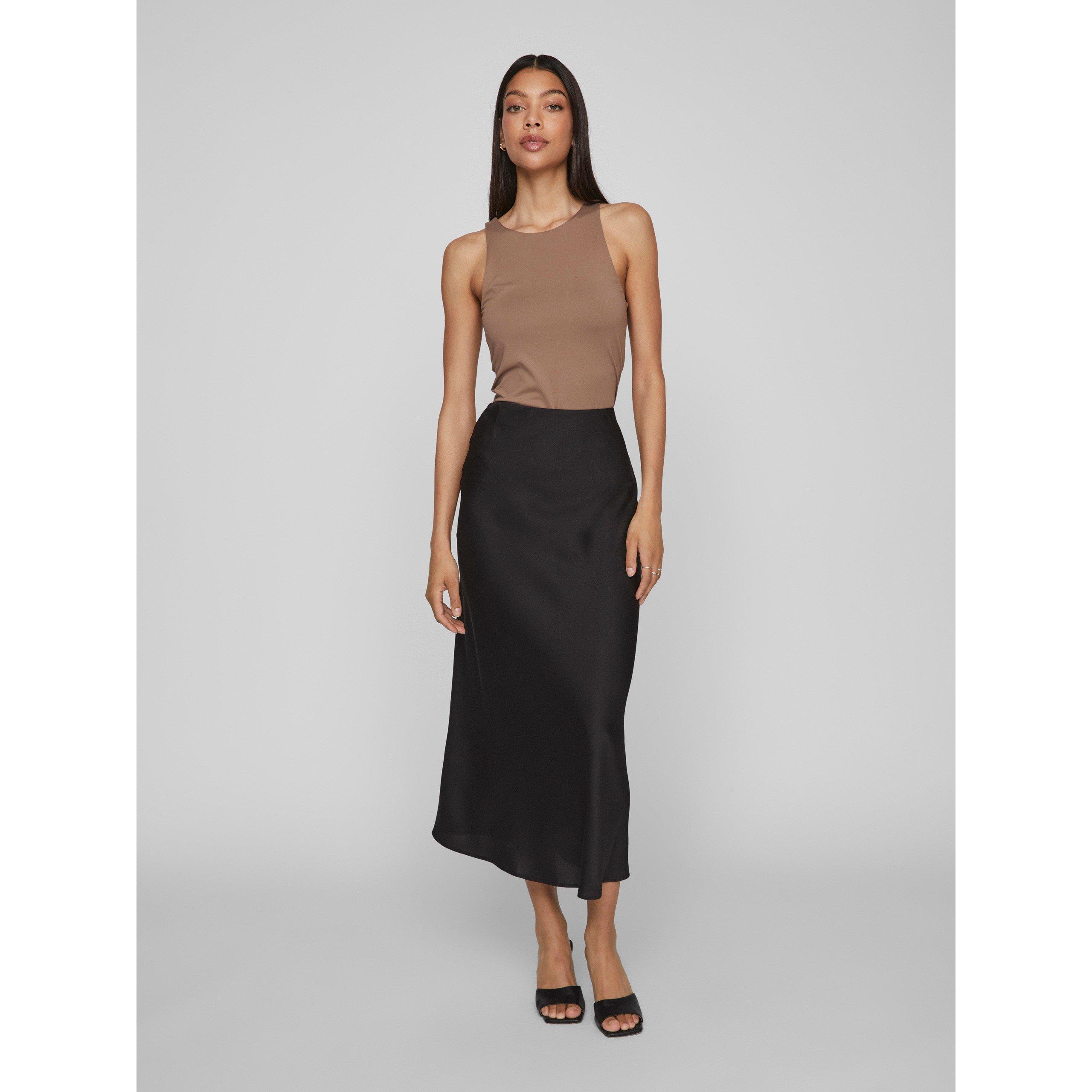 Schwarz - Vila - Women's Midi Skirt - 3