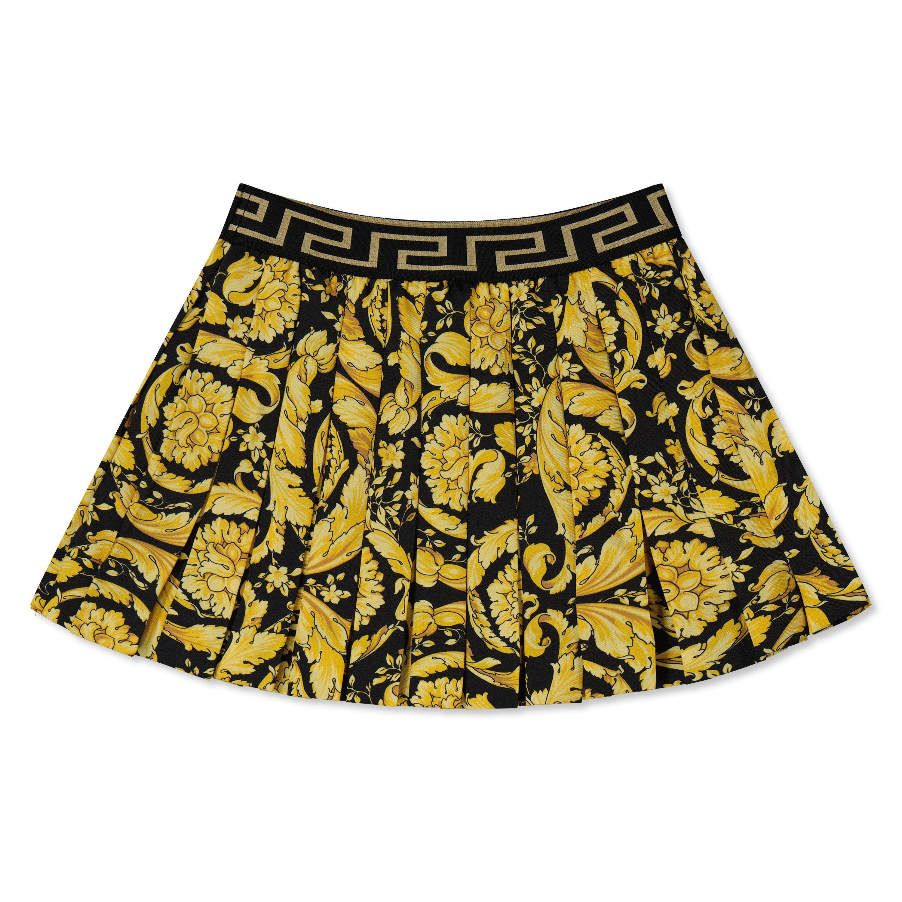 PRINTED TECHNO FABRIC PLEATED GIRL VERSACE fashion SKIRT