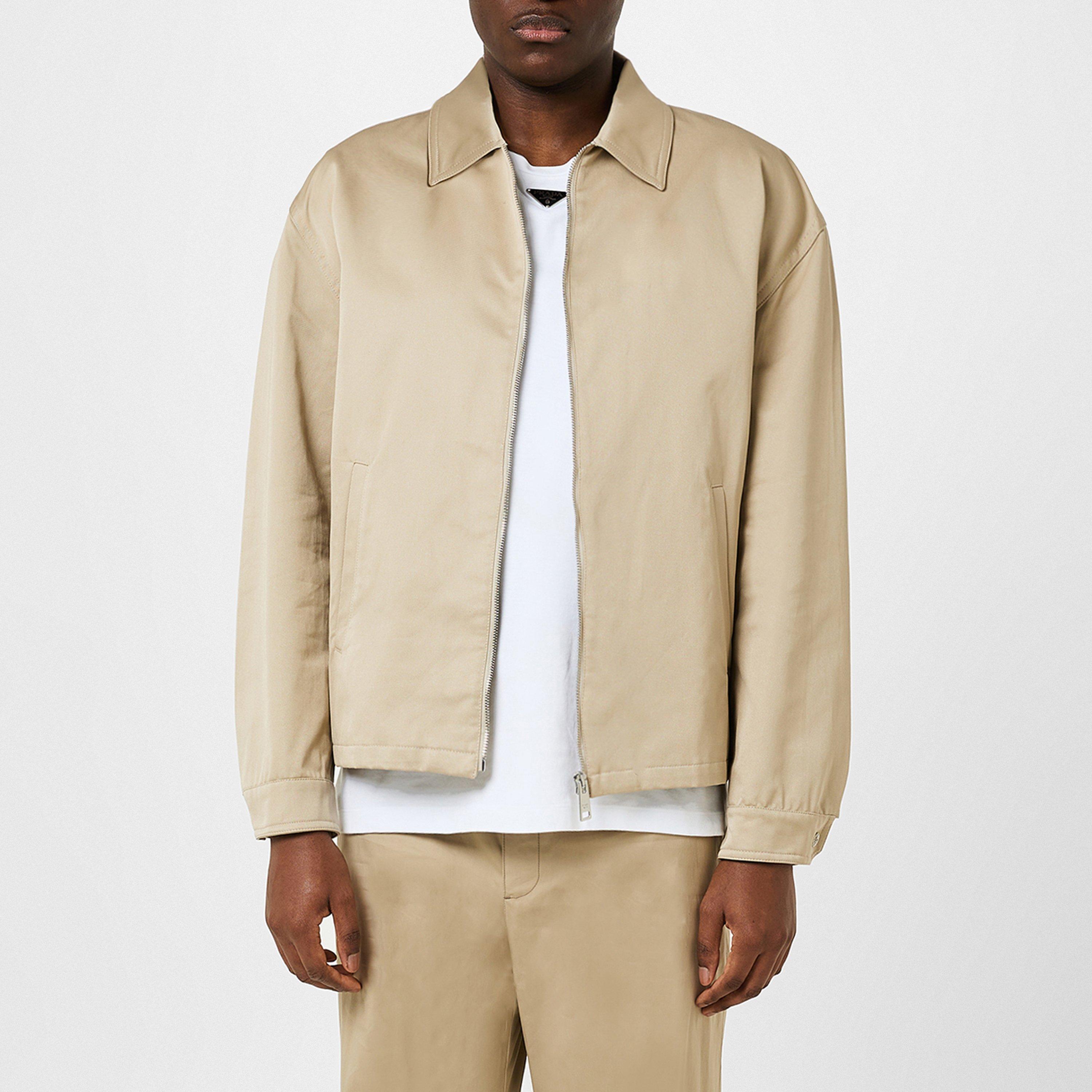 Corda - Prada - Men's  Cotton Long Sleeve Oversized Fit Harrington Jacket - 3