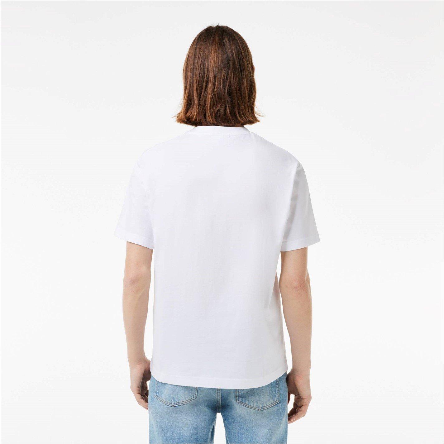 White 001 - Lacoste - Men's Regular Fit Small Logo T-Shirt - 2