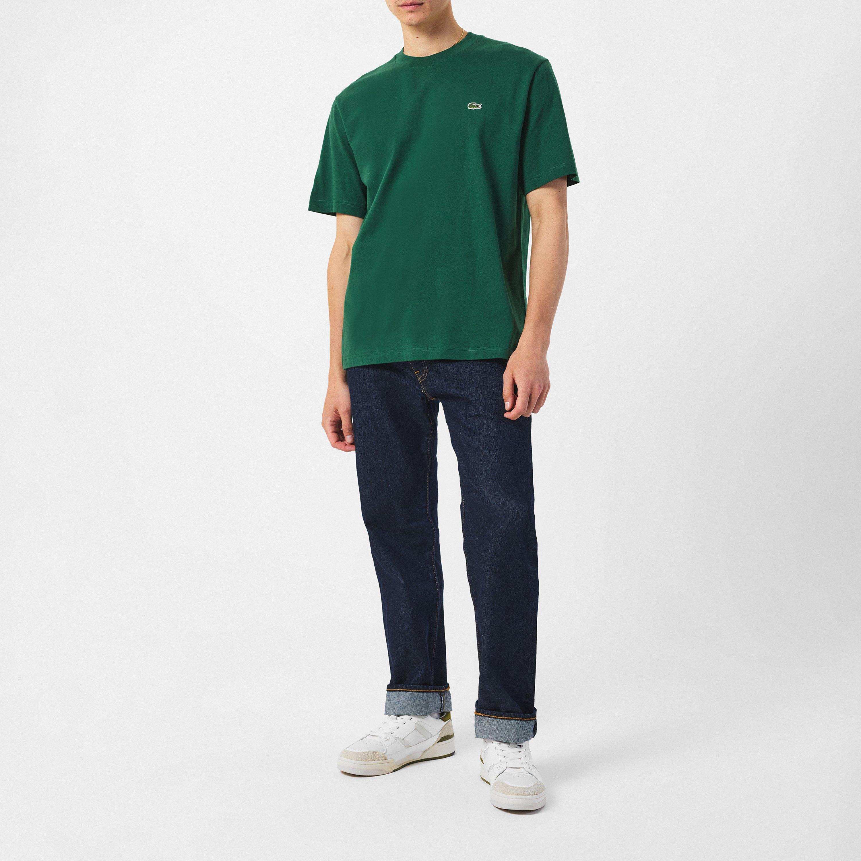 Green 132 - Lacoste - Men's Regular Fit Small Logo T-Shirt - 6
