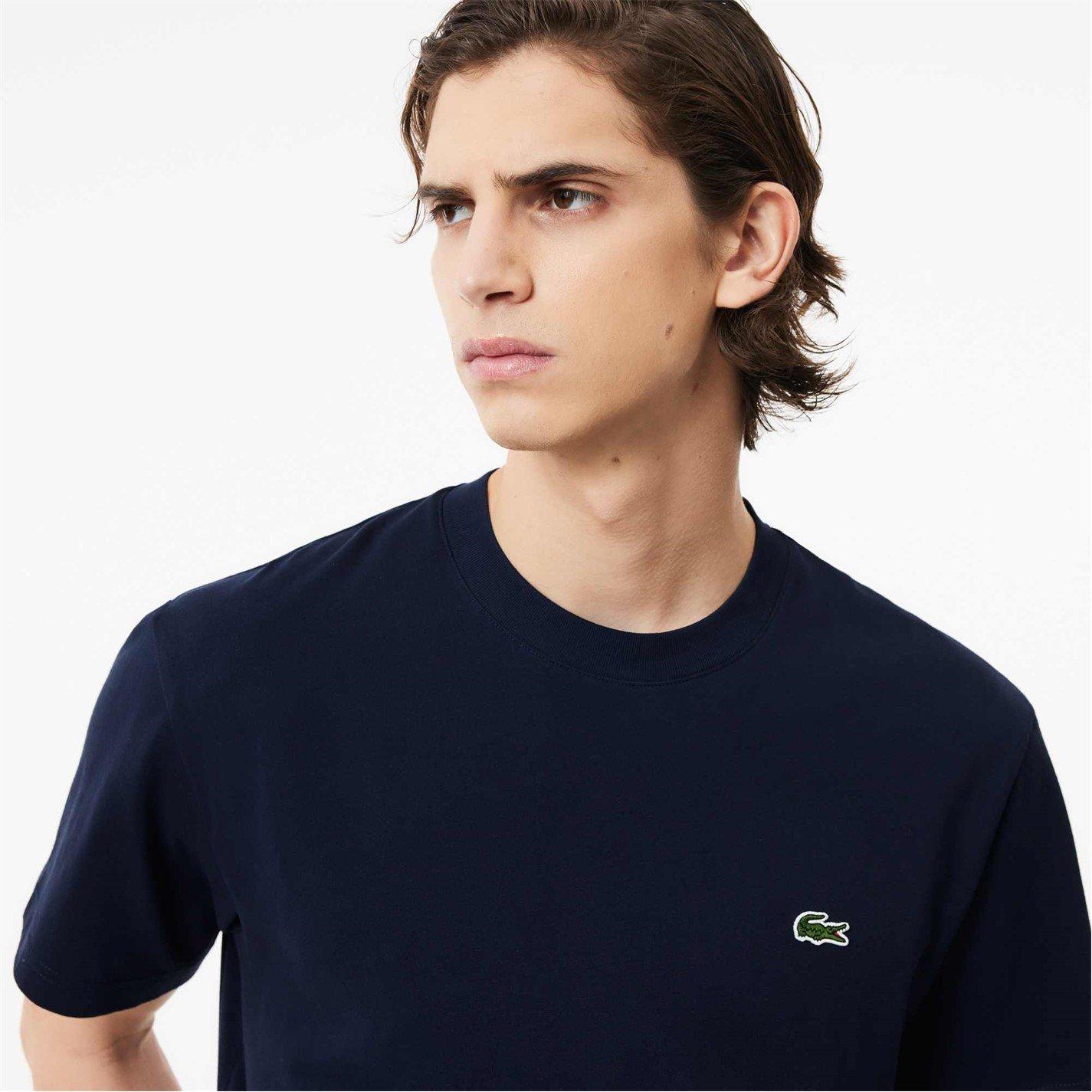 Navy 166 - Lacoste - Men's Regular Fit Small Logo T-Shirt - 5