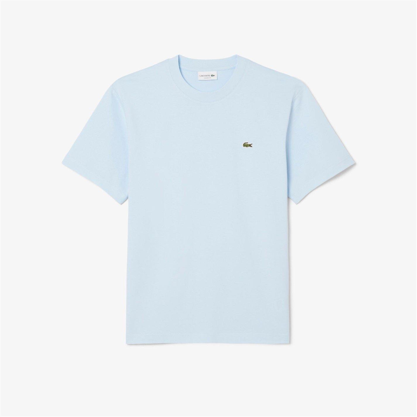 Lacoste Men's Blue T01 Regular Fit Small Logo T-Shirt - S