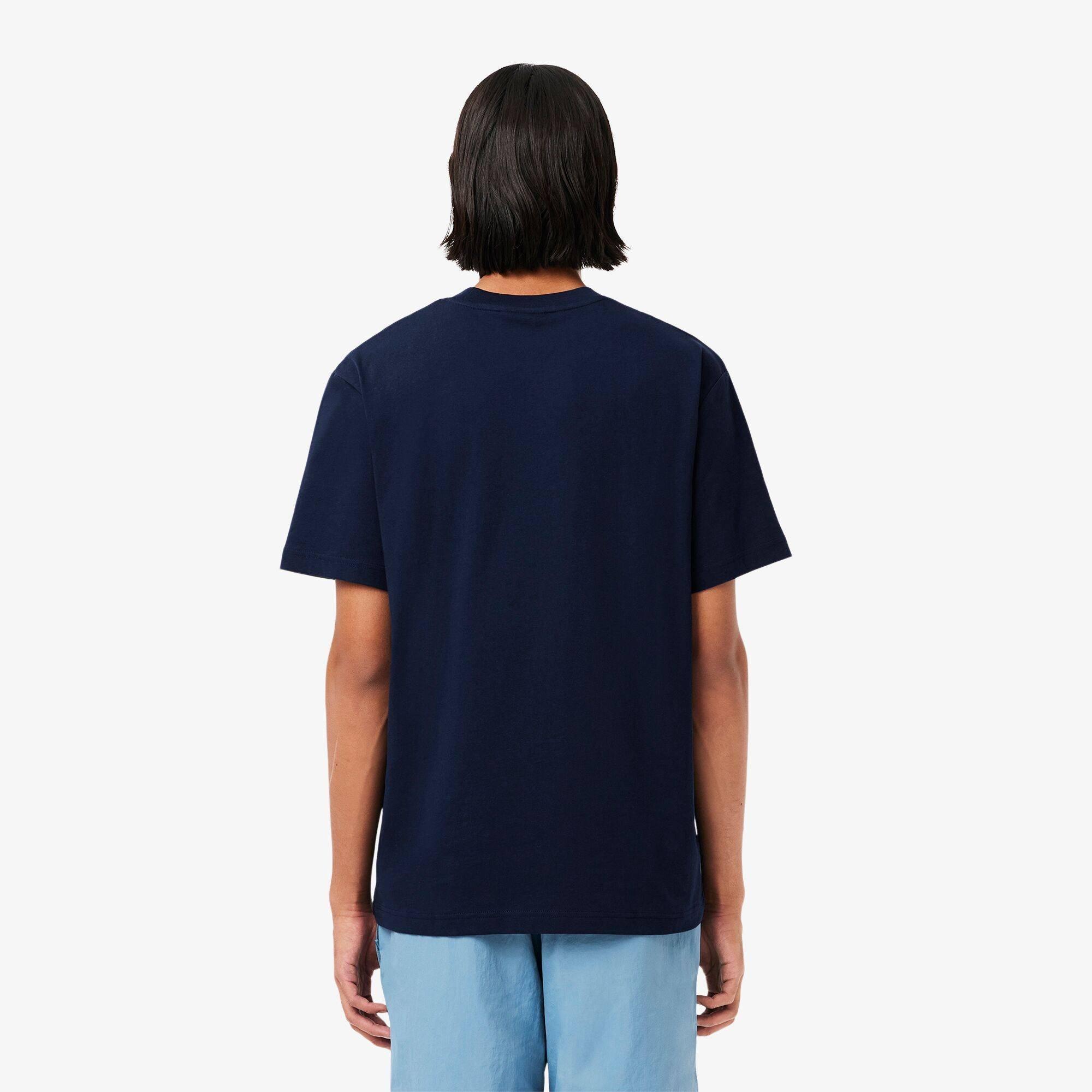 Navy 166 - Lacoste - Men's Regular Fit Small Logo T-Shirt - 3