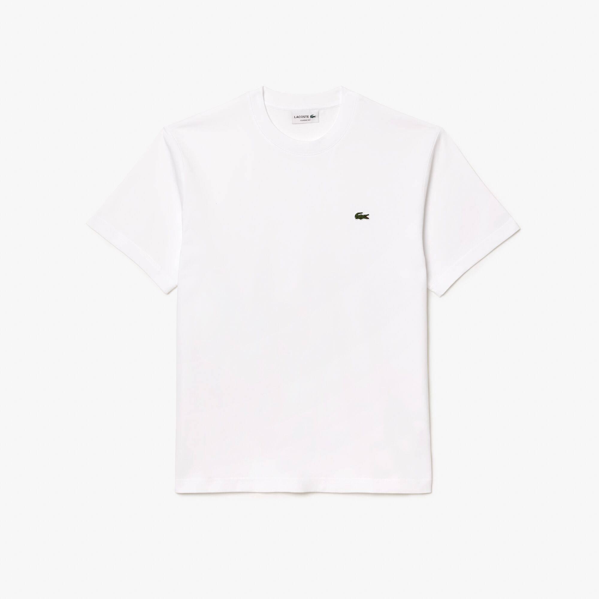 Lacoste Men's White 001 Regular Fit Small Logo T-Shirt - 4XL