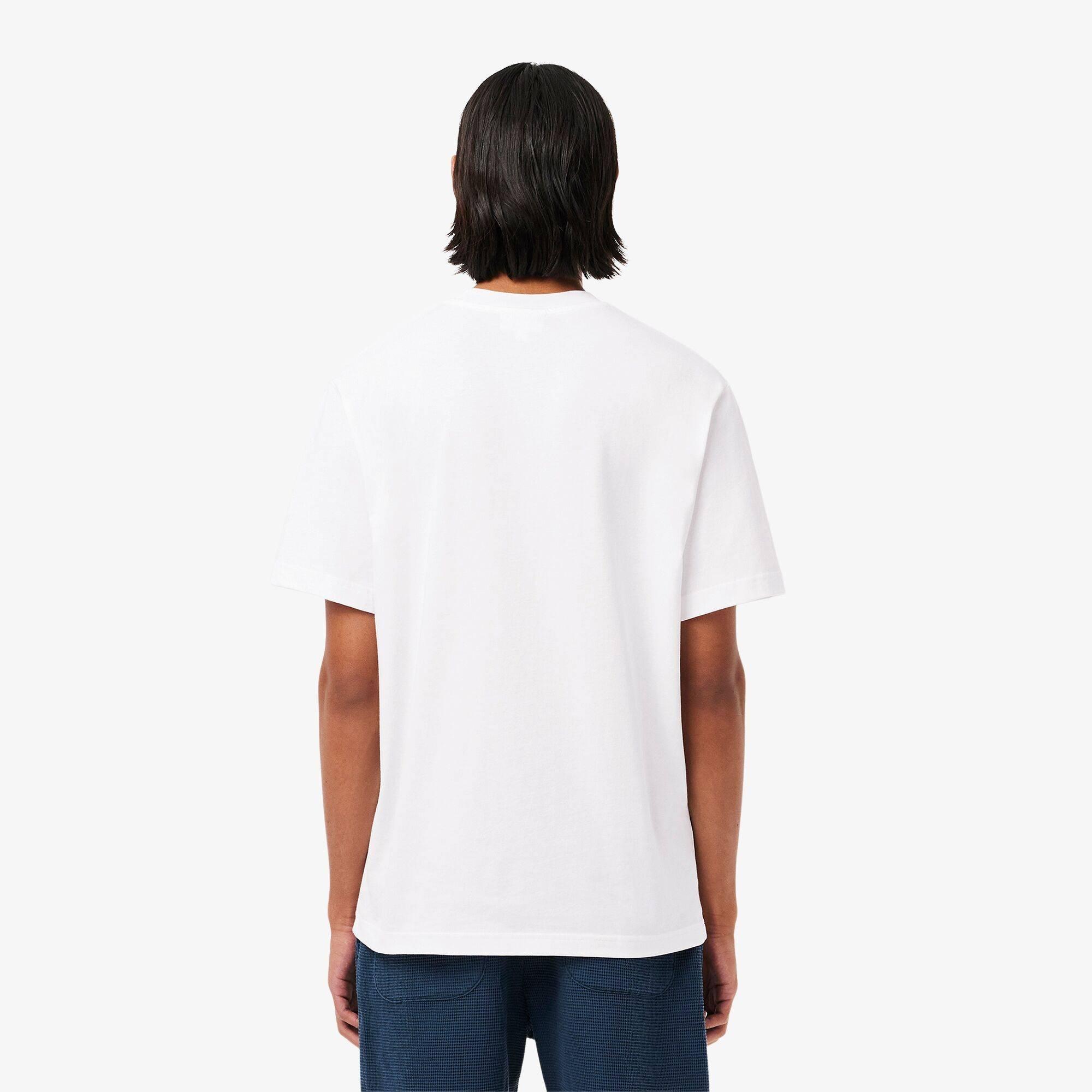 Wit 001 - Lacoste - Men's Regular Fit Small Logo T-Shirt - 3