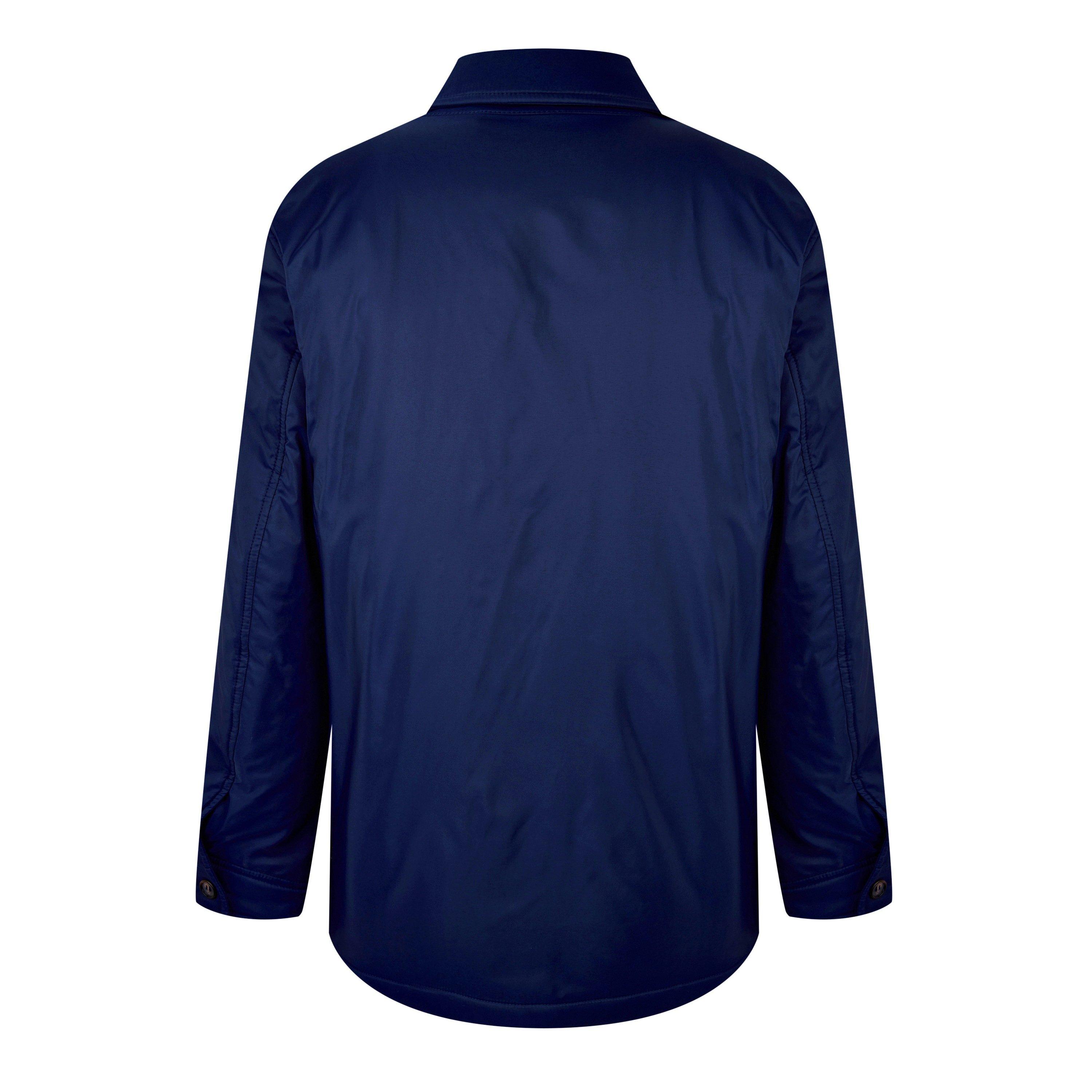 Indigo - Alexander McQueen - Men's  Indigo Long Sleeve Button Short Puffer Jacket - 6