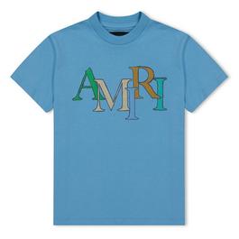 Amiri Staggered Logo T Shirt