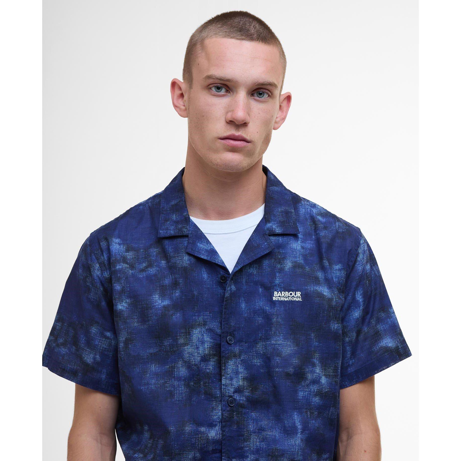 Mnght Blue BU58 - Barbour International - Camo Ikat Shirt - 4