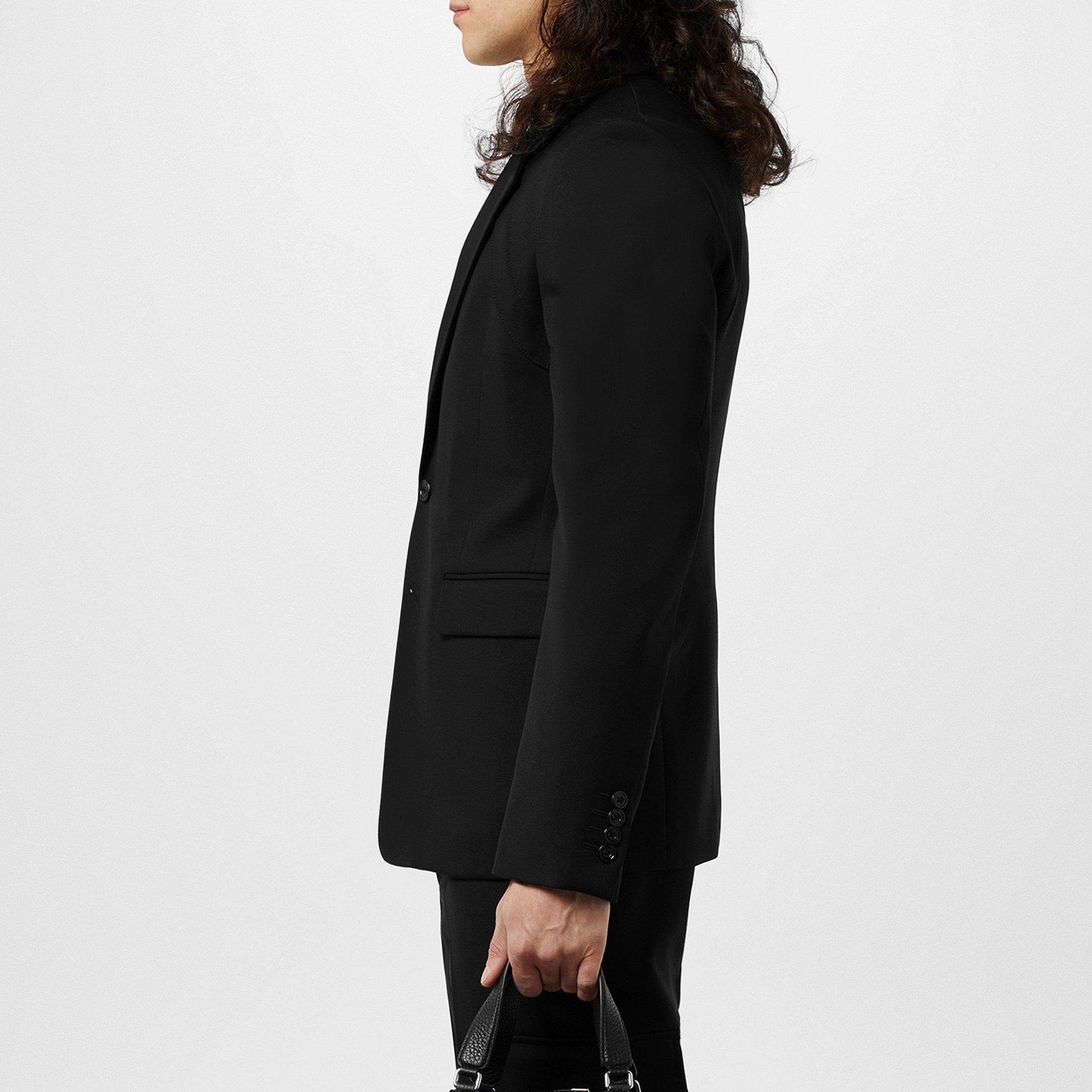 Black - Alexander McQueen - Men's Harness Wool Long Sleeve Slim Fit Blazer - 2